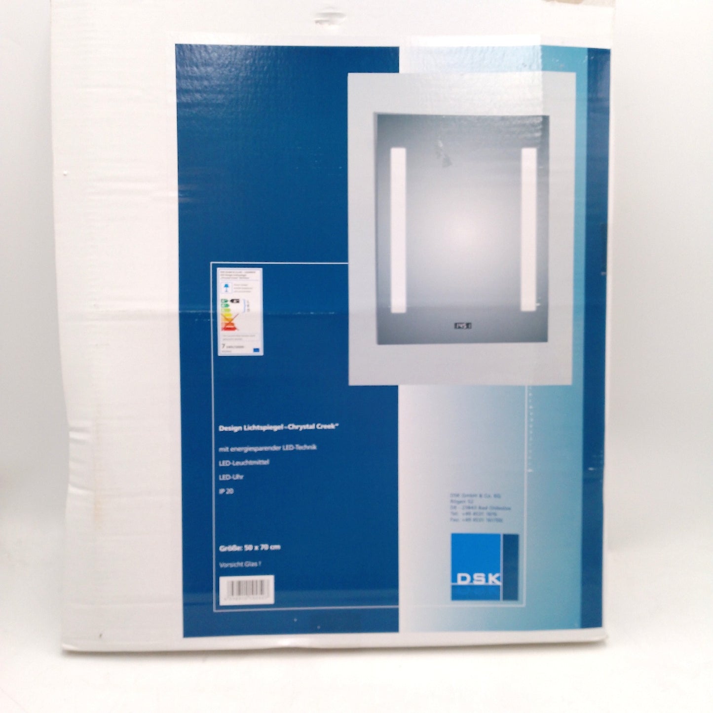 DSK LED-Lichtspiegel Chrystal Creek 50x70 cm Mit Kippschalter
