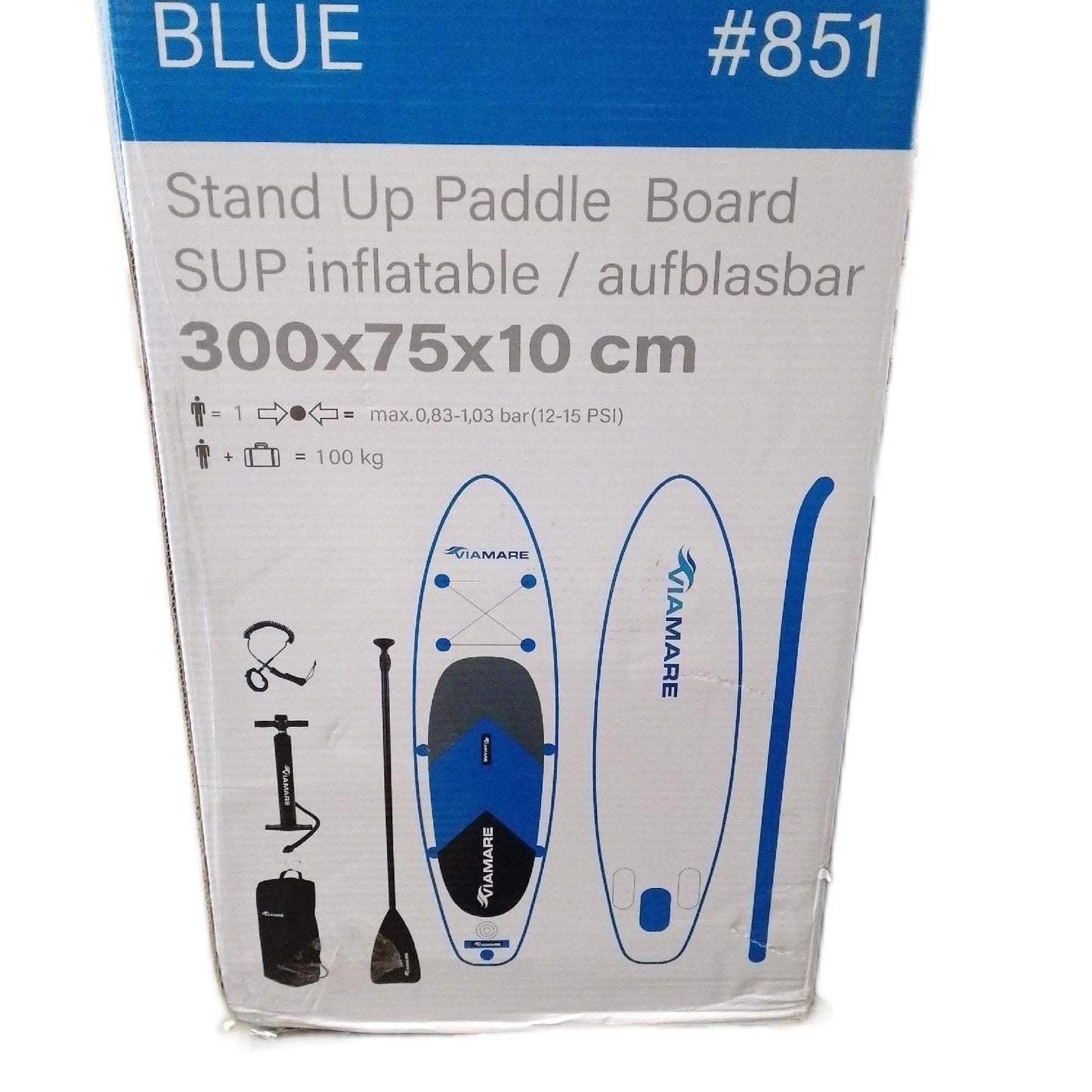 Viamare Stand Up Paddle Board Set Wassersport SUP Board 300 x 75 x