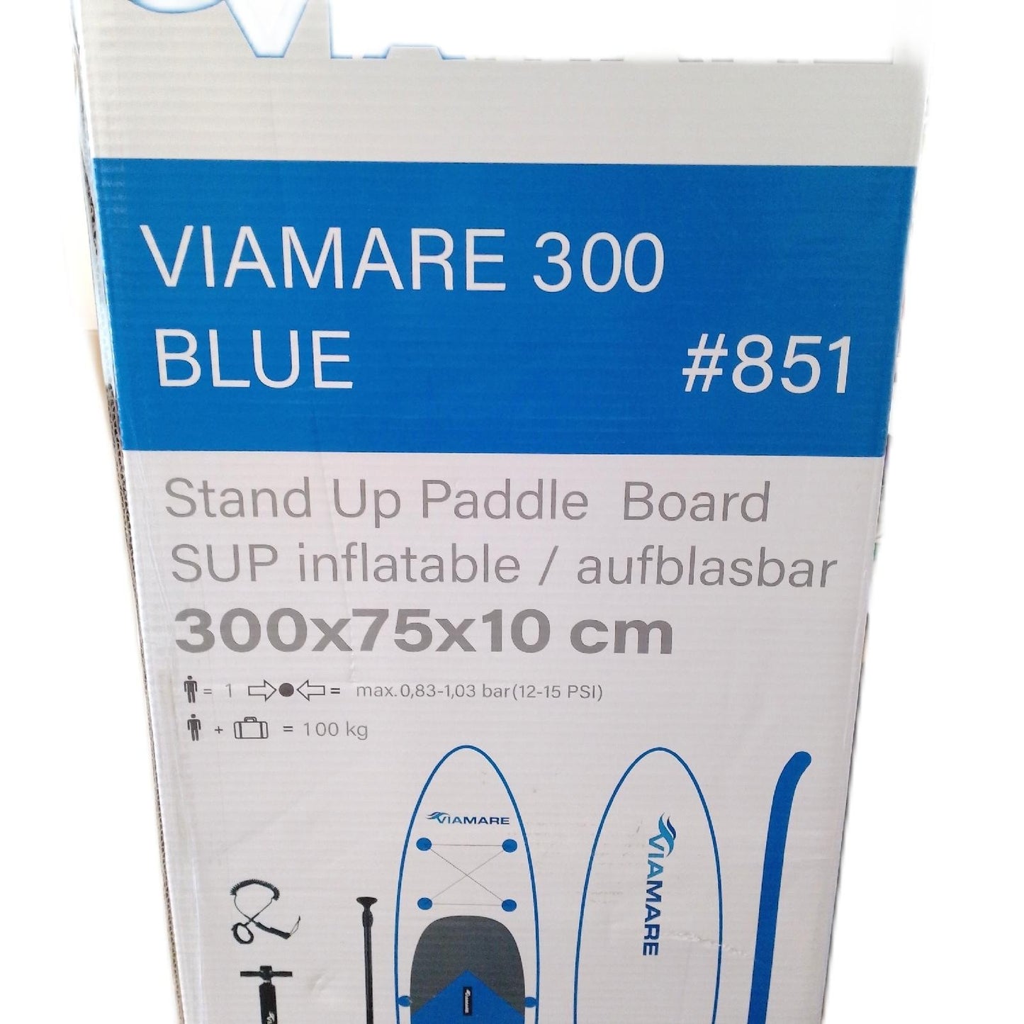 Viamare Stand Up Paddle Board Set Wassersport SUP Board 300 x 75 x