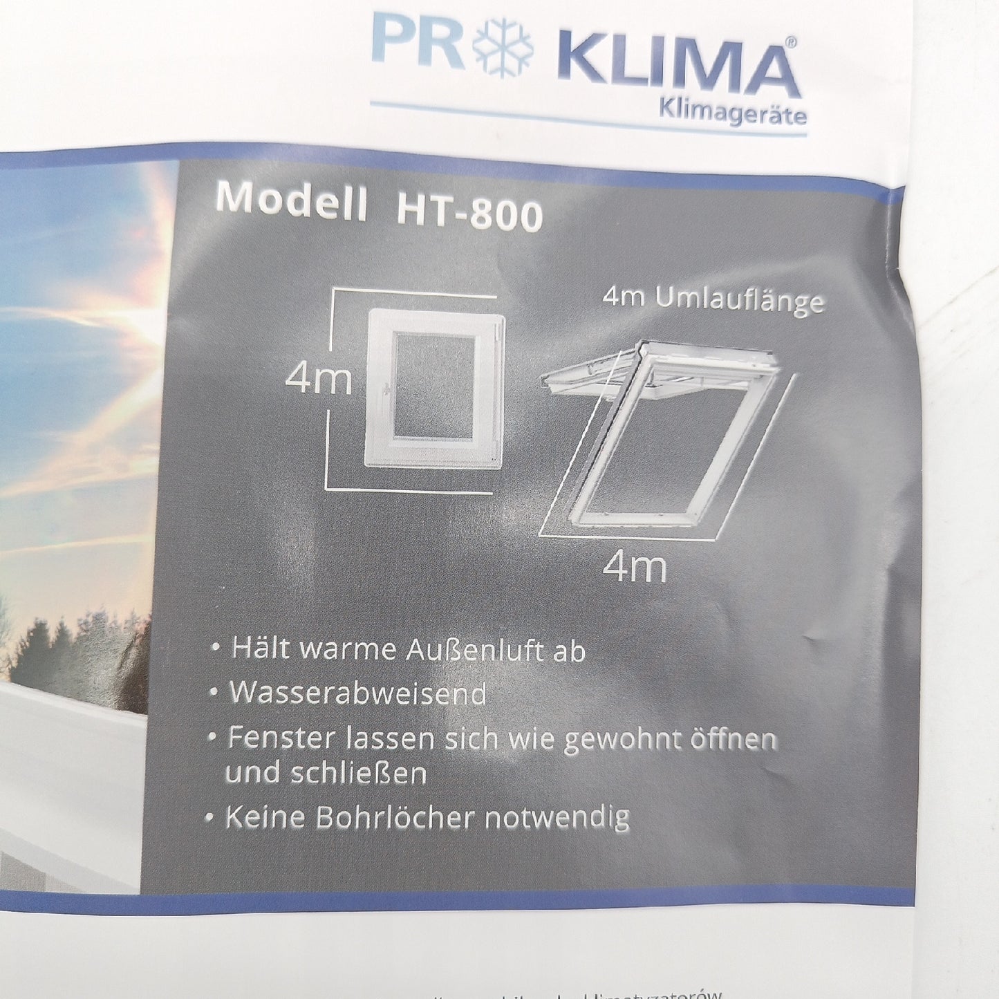Proklima Fensterabdichtung Fensterzubehör Hot Air Stop Weiß 40 cm Dichtungssystem