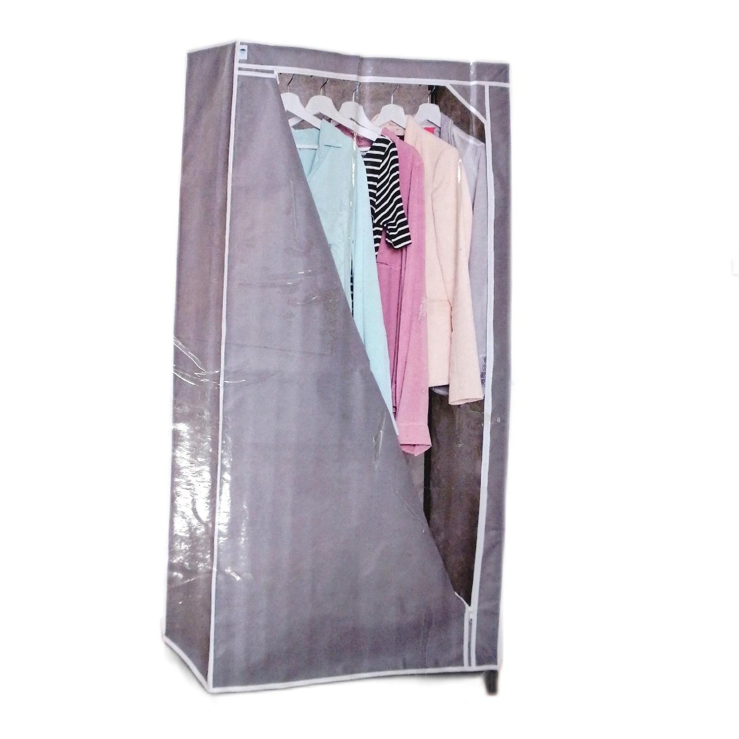Kleiderschrank Möbel Schlafzimmer Schrank Grau Kompakt Stauraum 50 x 75 x 160 cm