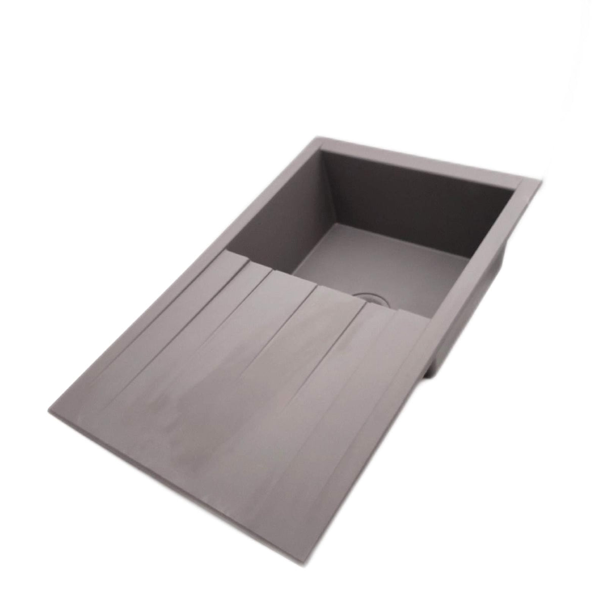 Respekta Houston Mineralite Spuele 1 Becken 80 x 50 cm Betongrau Einbauspuele