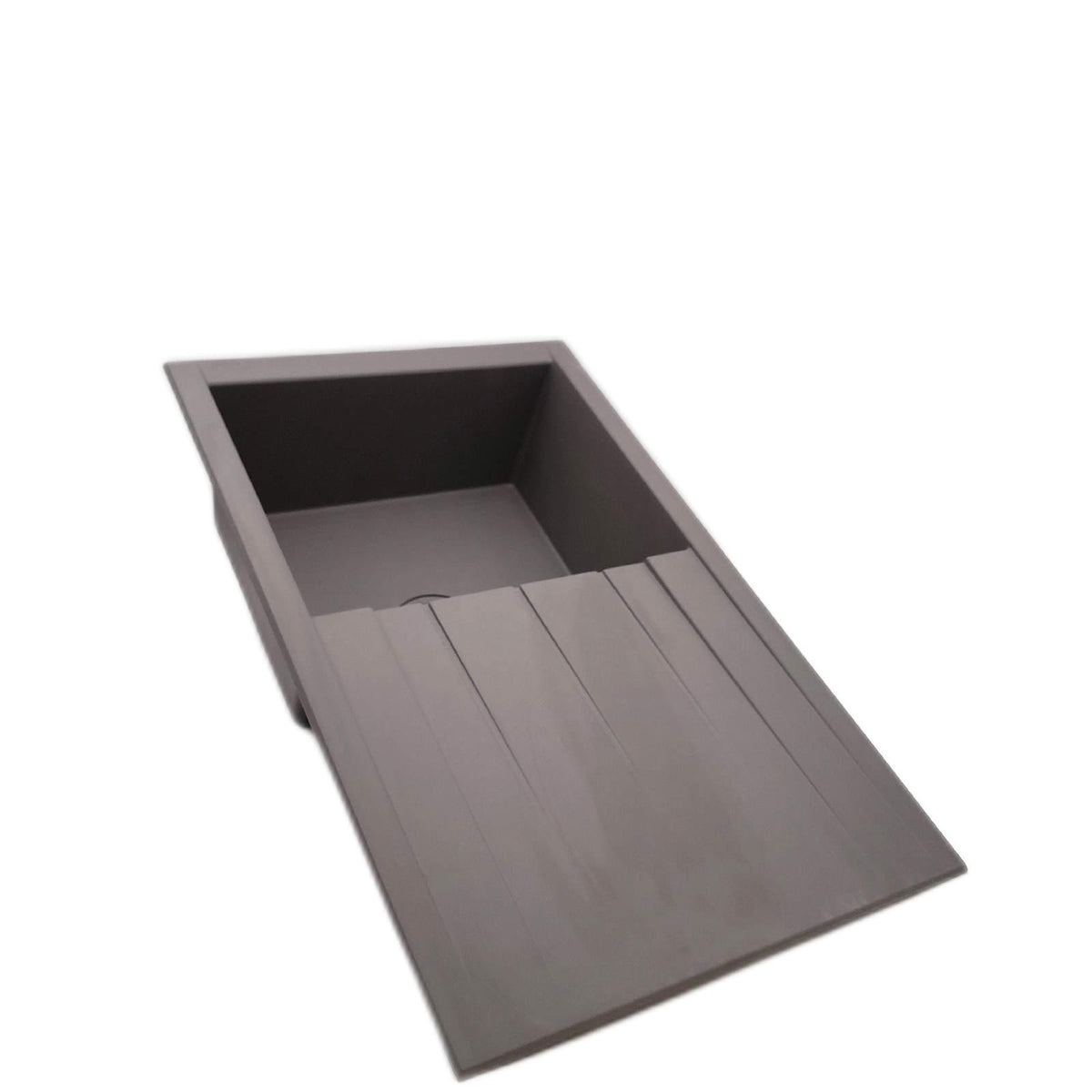 Respekta Houston Mineralite Spuele 1 Becken 80 x 50 cm Betongrau Einbauspuele