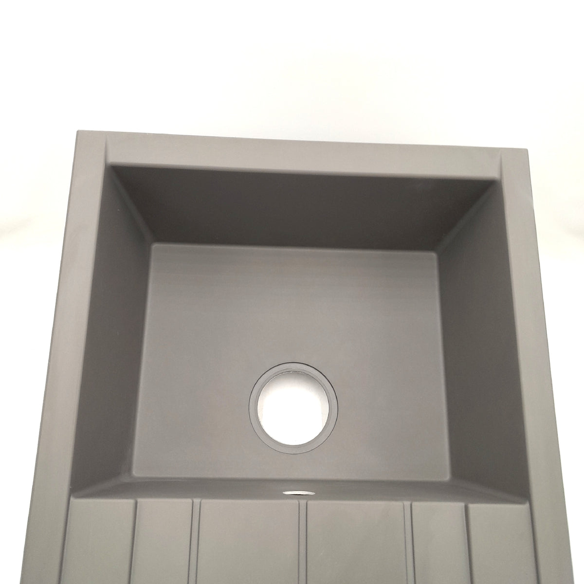 Respekta Houston Mineralite Spuele 1 Becken 80 x 50 cm Betongrau Einbauspuele