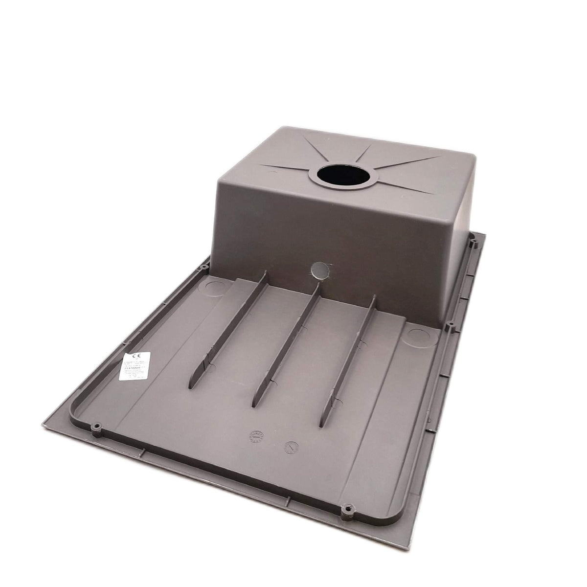 Respekta Houston Mineralite Spuele 1 Becken 80 x 50 cm Betongrau Einbauspuele