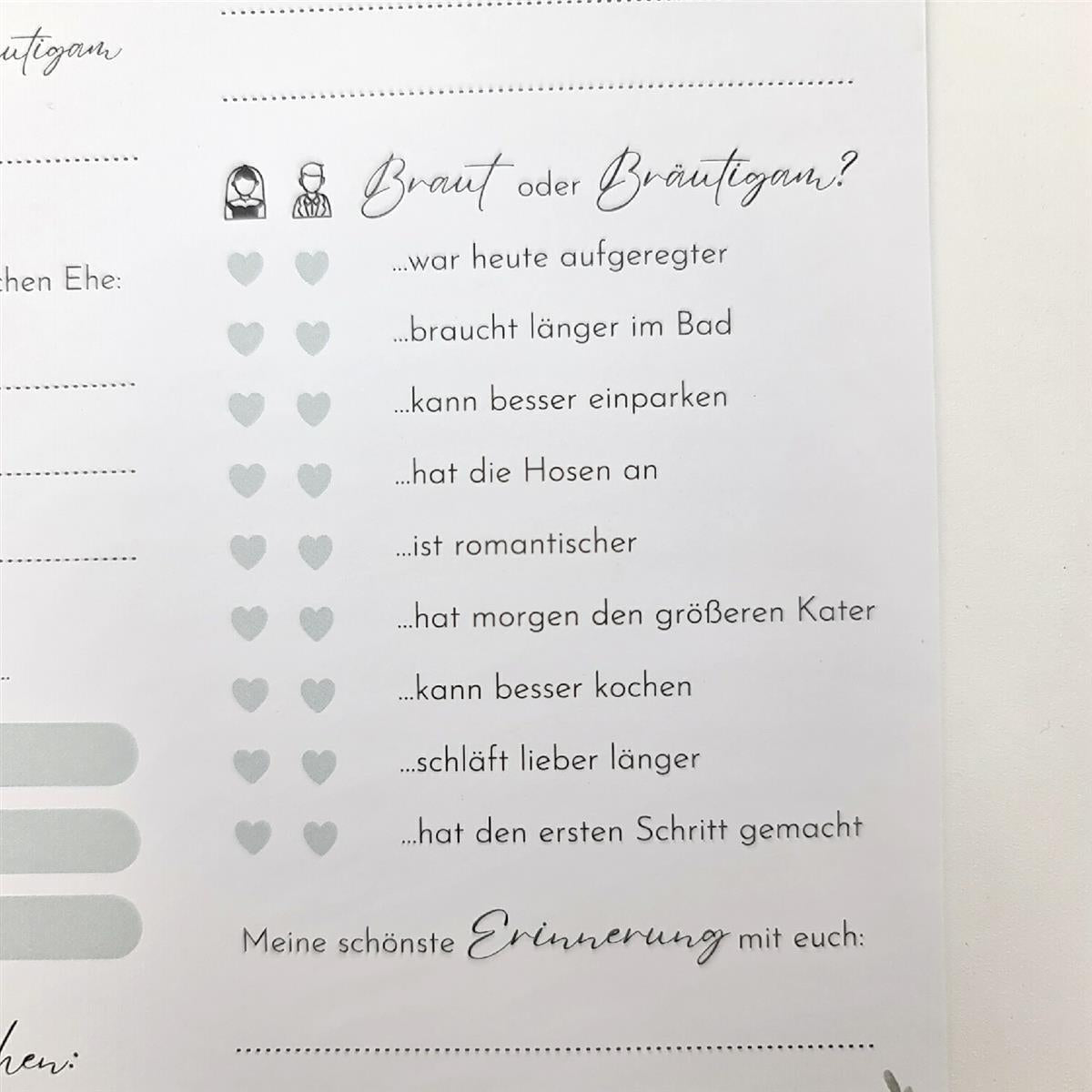 MAVANTO 50x Gästekarten Hochzeit zum Ausfüllen - Wunderschöne Gästebuchkarten als Alternative zum Gästebuch Eukalyptus