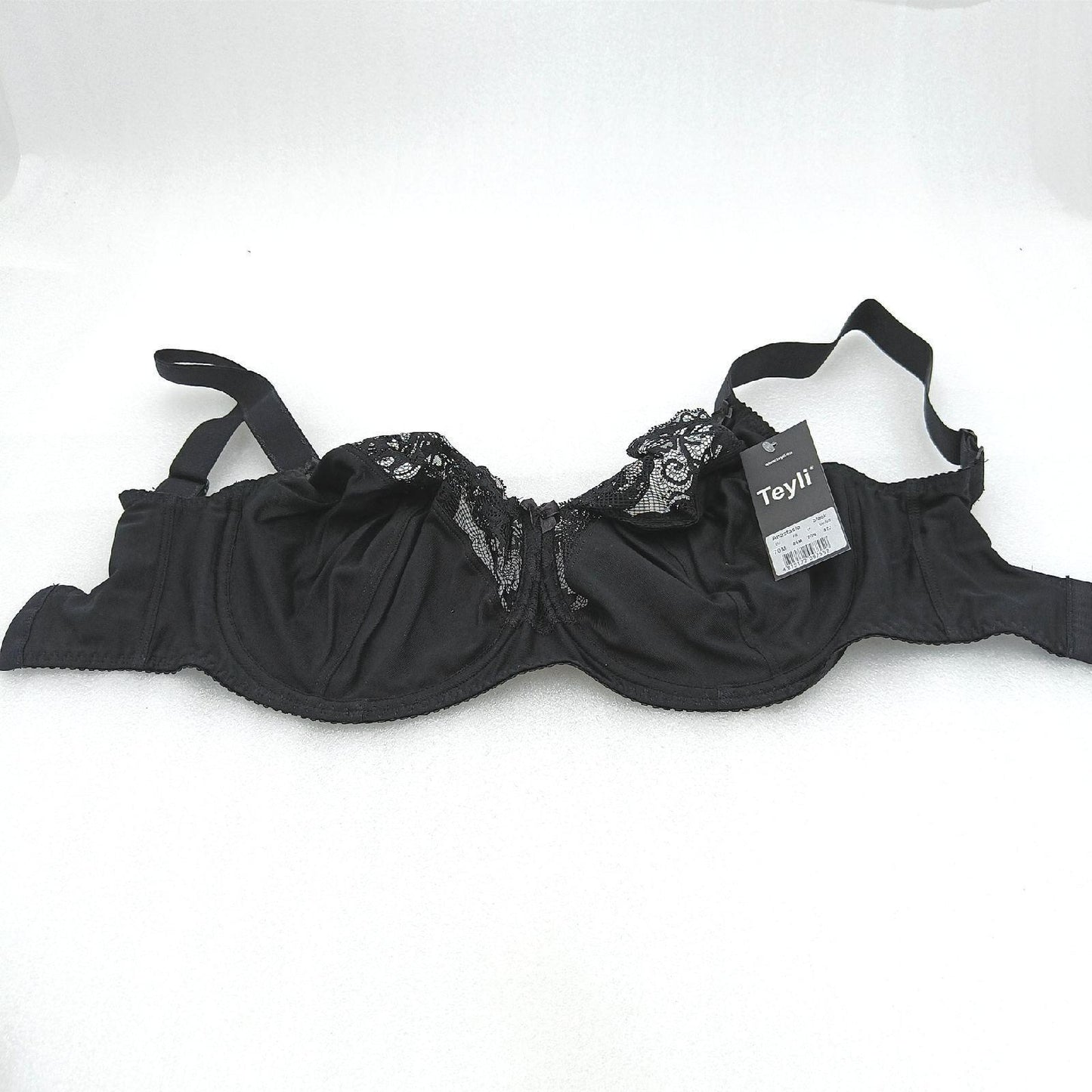 Teyli Damen BH - Minimizer BH Bügel - Baumwolle BH - BH Grosse Grössen - BH Große Brüste - Komfort Starker Halt BH - Damen Bügel Minimizer - Damen BHS Frauen Bra Schwarz 70M