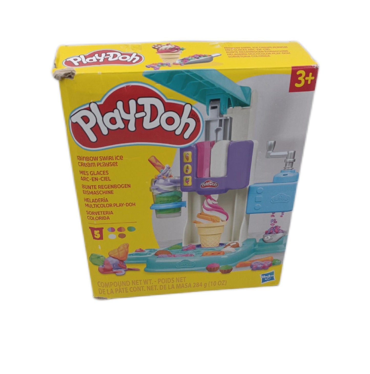Play Doh Eismaschine Kinder Spielset Bunte Regenbogen Farben Ton Knete Set