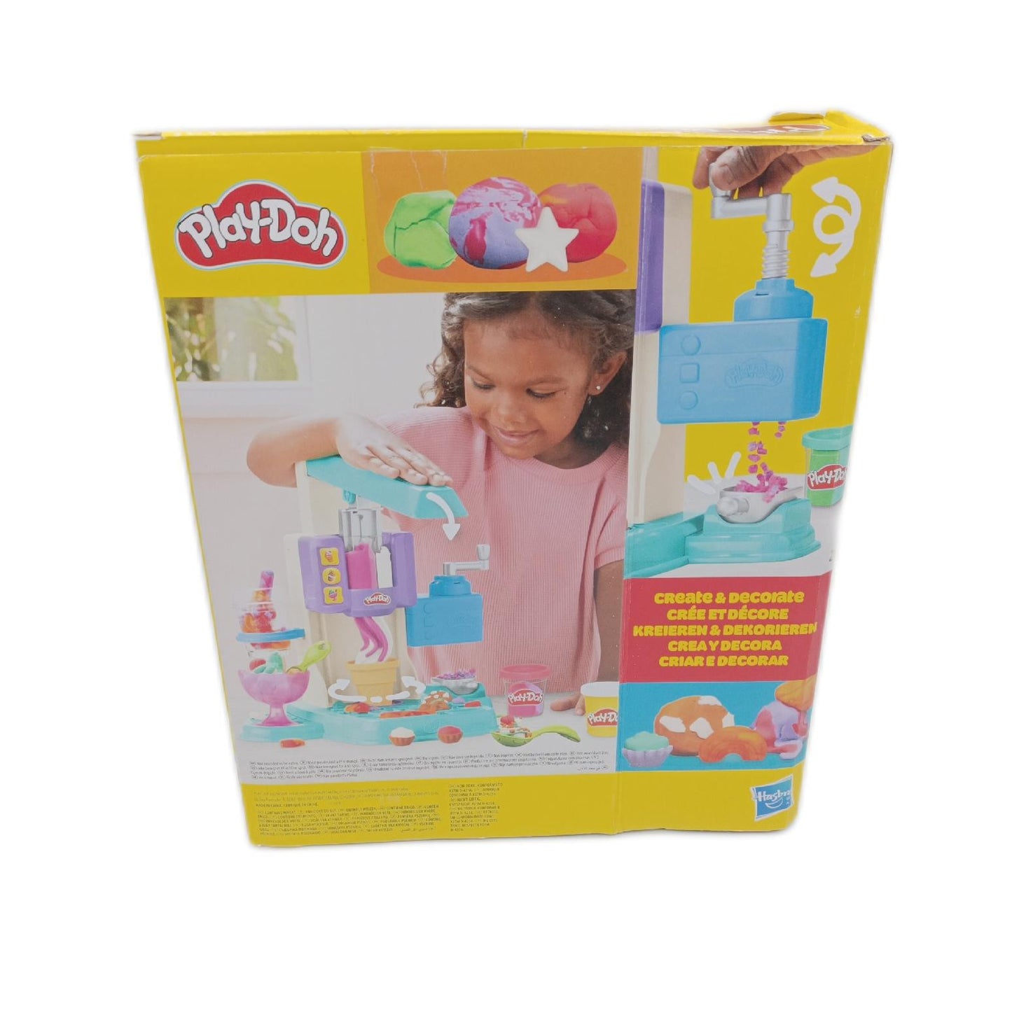 Play Doh Eismaschine Kinder Spielset Bunte Regenbogen Farben Ton Knete Set