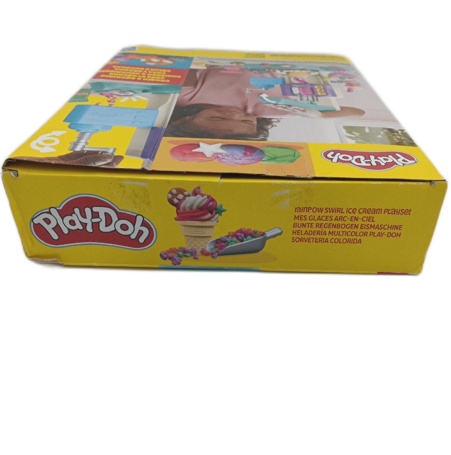 Play Doh Eismaschine Kinder Spielset Bunte Regenbogen Farben Ton Knete Set