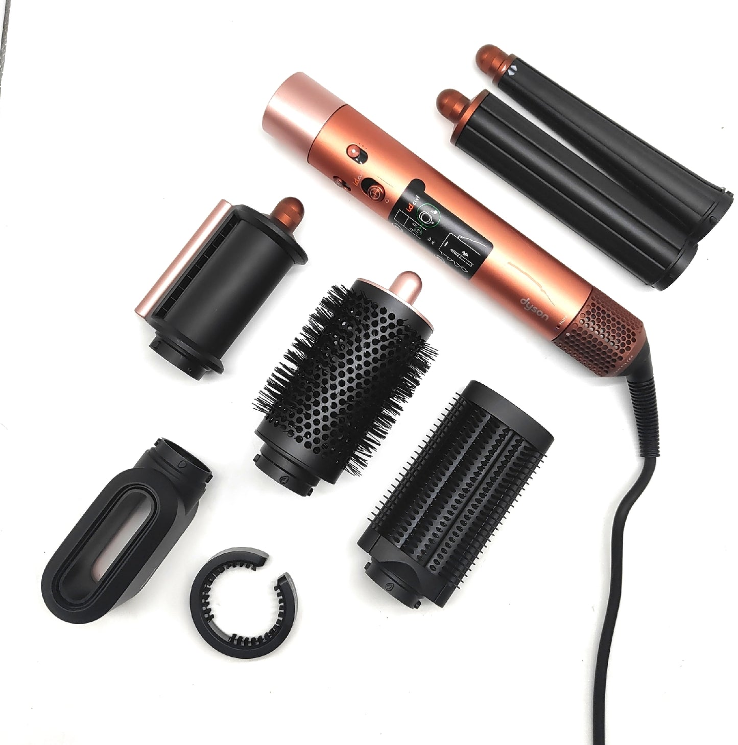 Dyson Haartrockner Styler Haarpflege Airwrap Amber Zubehör für Glattes und Welliges