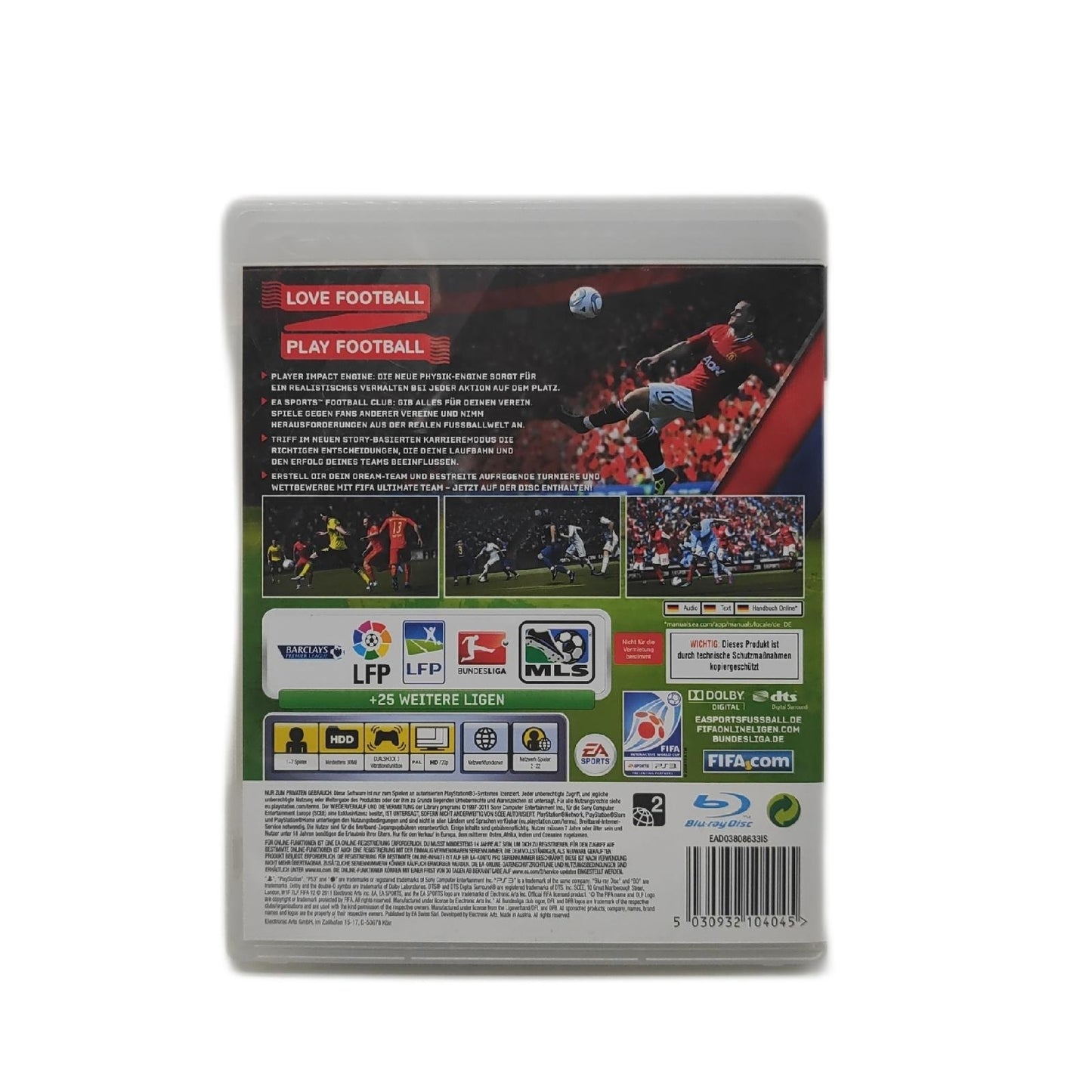 Sony Playstation 3 Spiel Fußballspiel FIFA 12 Import Deutsch Action Spannung Unterhaltung
