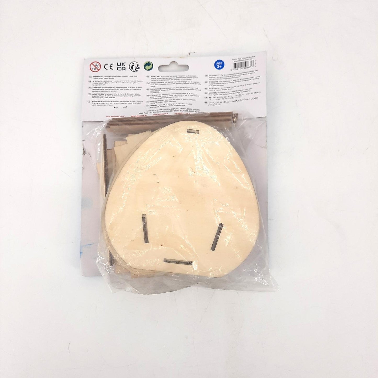Baker Ross Korb-Bastelsets „Oster“ aus Holz - Bastelset für Kinder (4 Stück), AT444