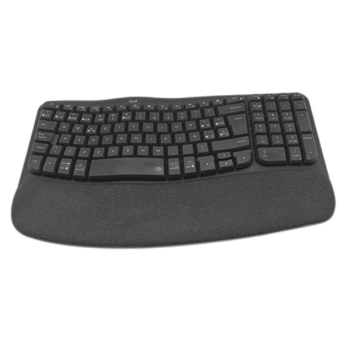 Logitech Tastatur Computerzubehor Wave Keys Kabellose Ergonomische Tastatur Grafit