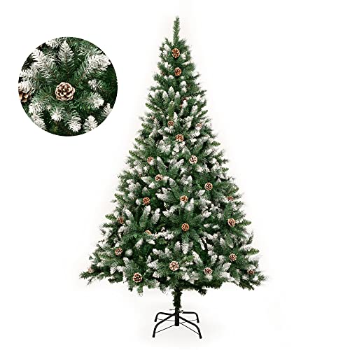 GIGALUMI Weihnachtsbaum künstlicher Baum Tanne 180cm Schnee Effekt festlich winter