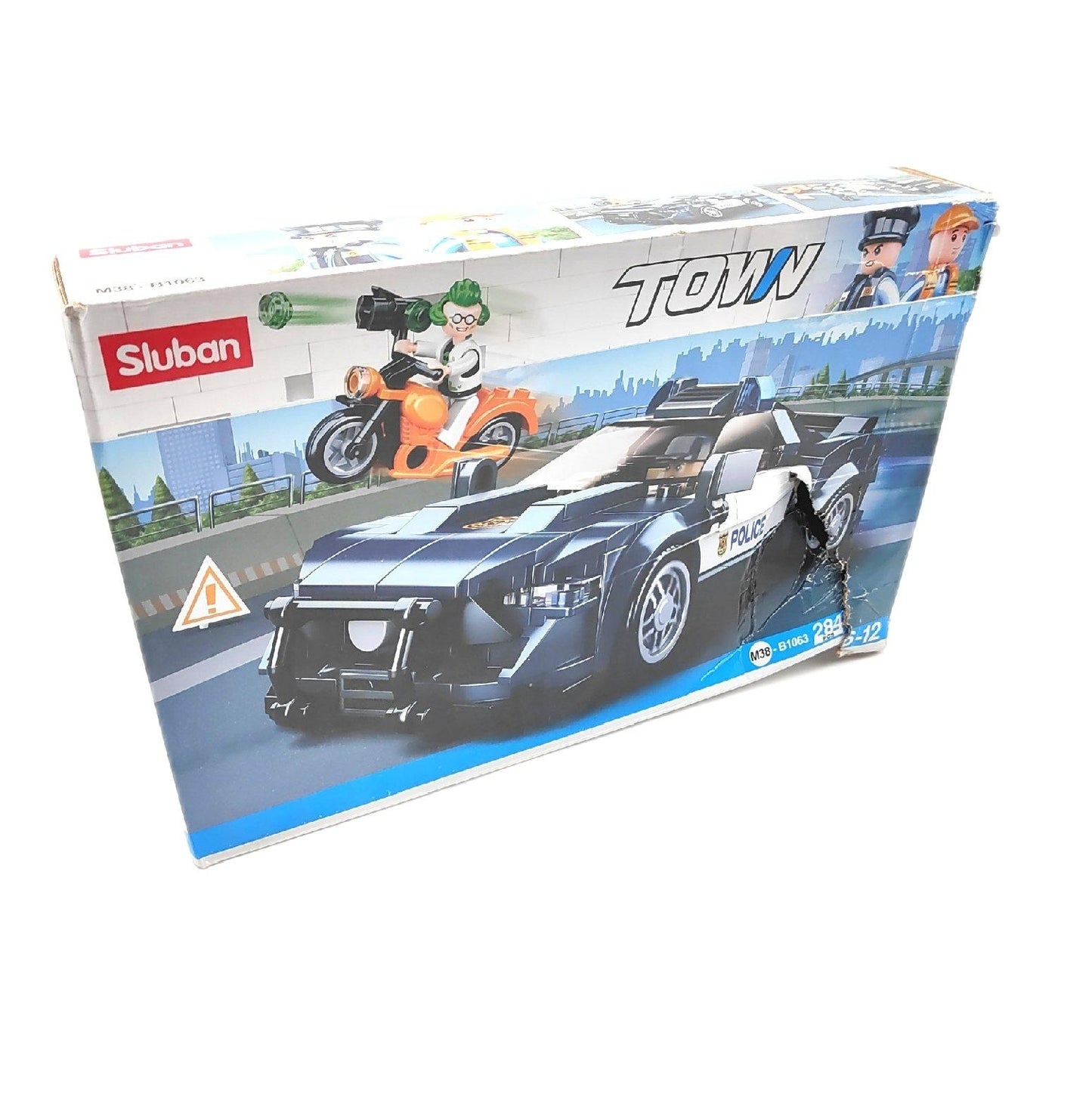 Sluban Spielzeug Auto Polizei Town Police Car 284 Teile Bausatz für Kinder Kit
