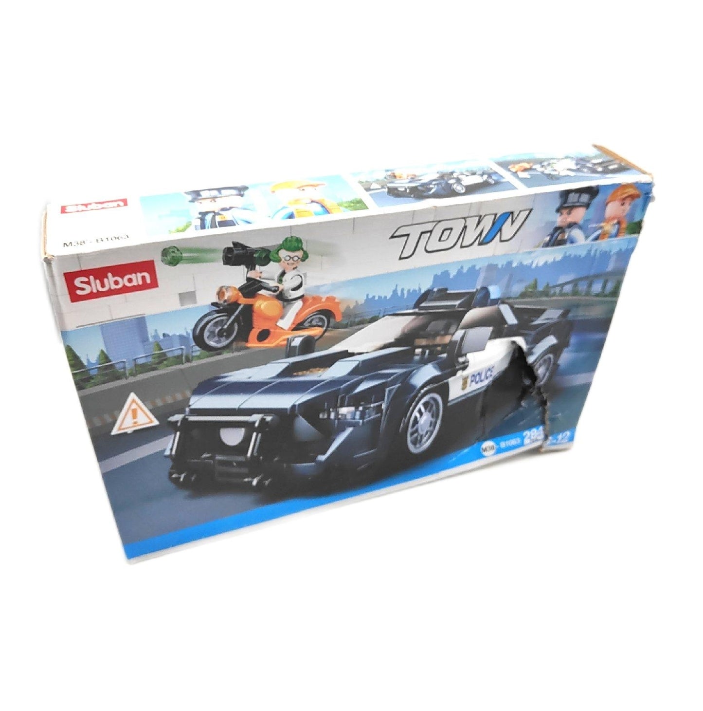 Sluban Spielzeug Auto Polizei Town Police Car 284 Teile Bausatz für Kinder Kit