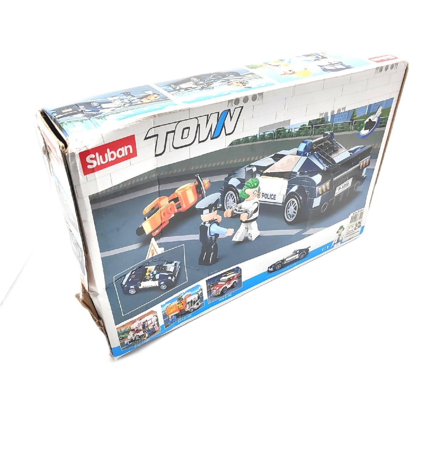 Sluban Spielzeug Auto Polizei Town Police Car 284 Teile Bausatz für Kinder Kit