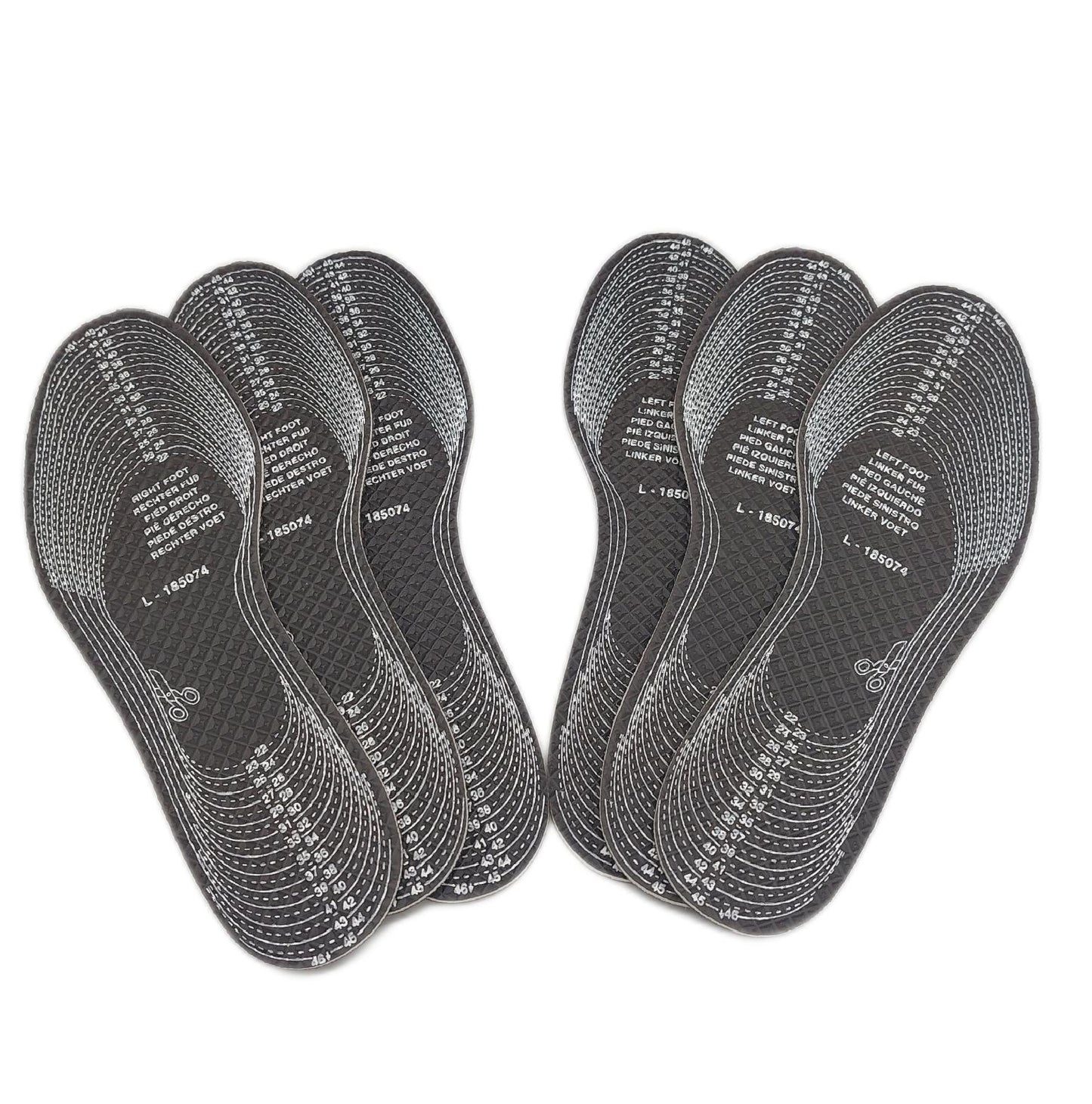Amazon Basic Care Einlegesohlen Schuhzubehör Winter Komfort Einlagen 3 Paar Fuß