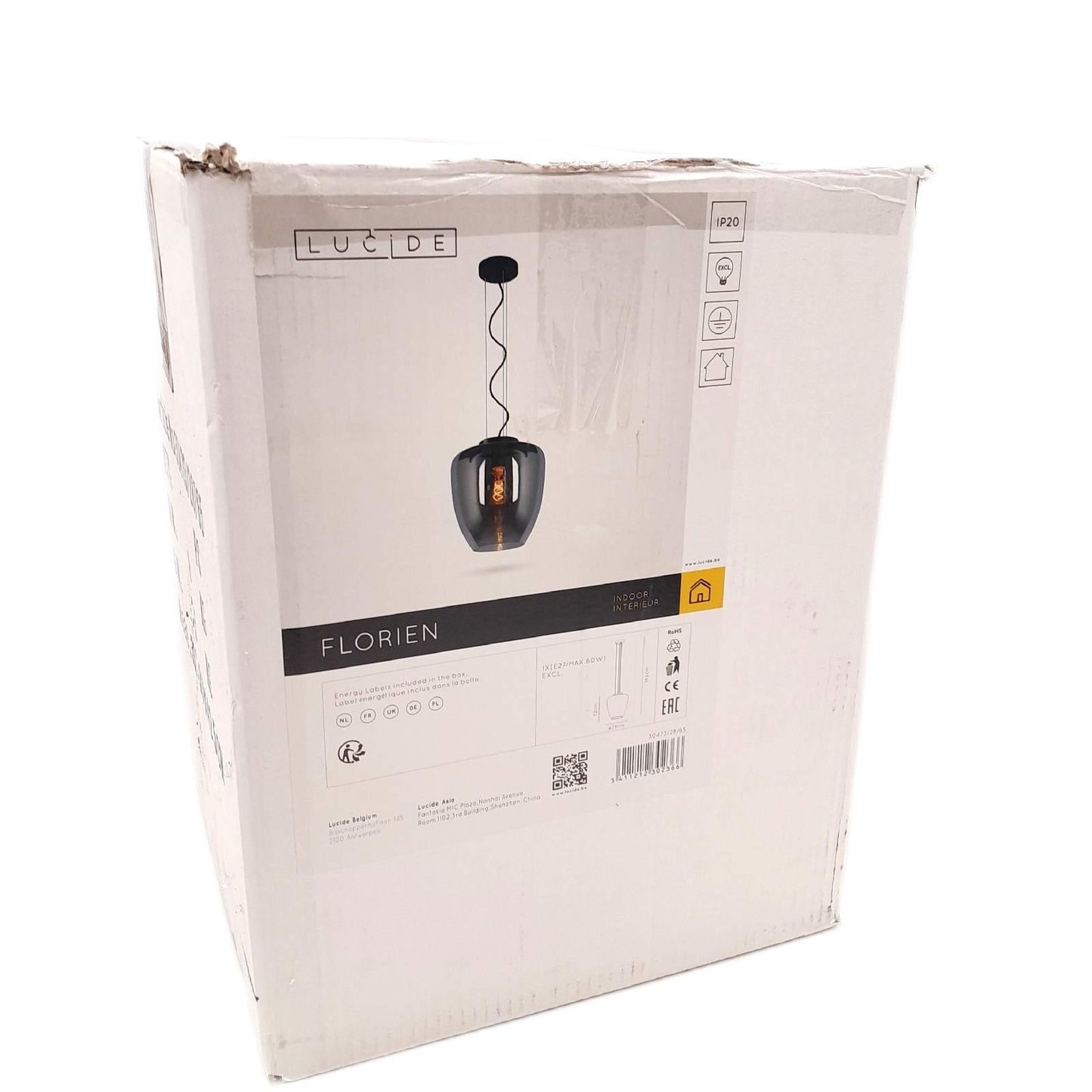 Lucide Pendelleuchte Beleuchtung Florien 60 W Rauch Design Hohe 161 cm
