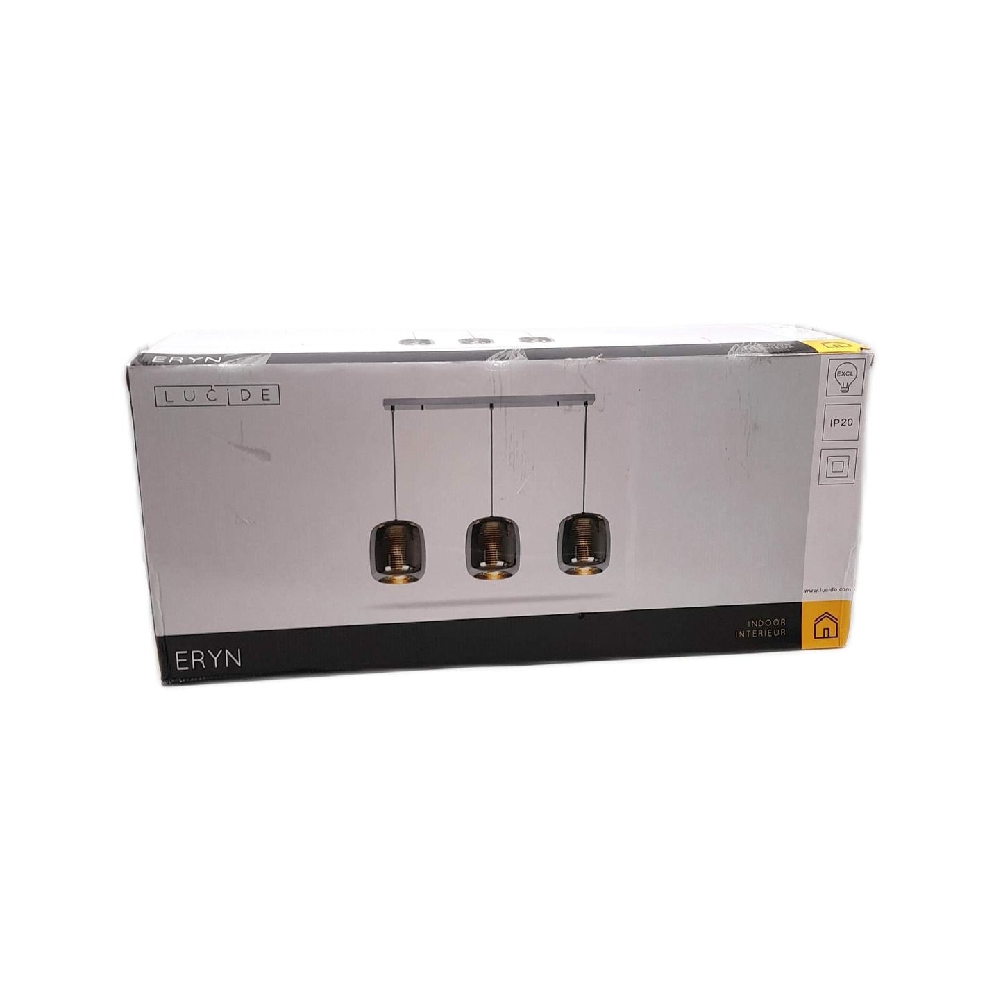 Lucide Pendelleuchte Beleuchtung Eryn 3 x 60 Watt Chrom Design Wohnzimmerlampe