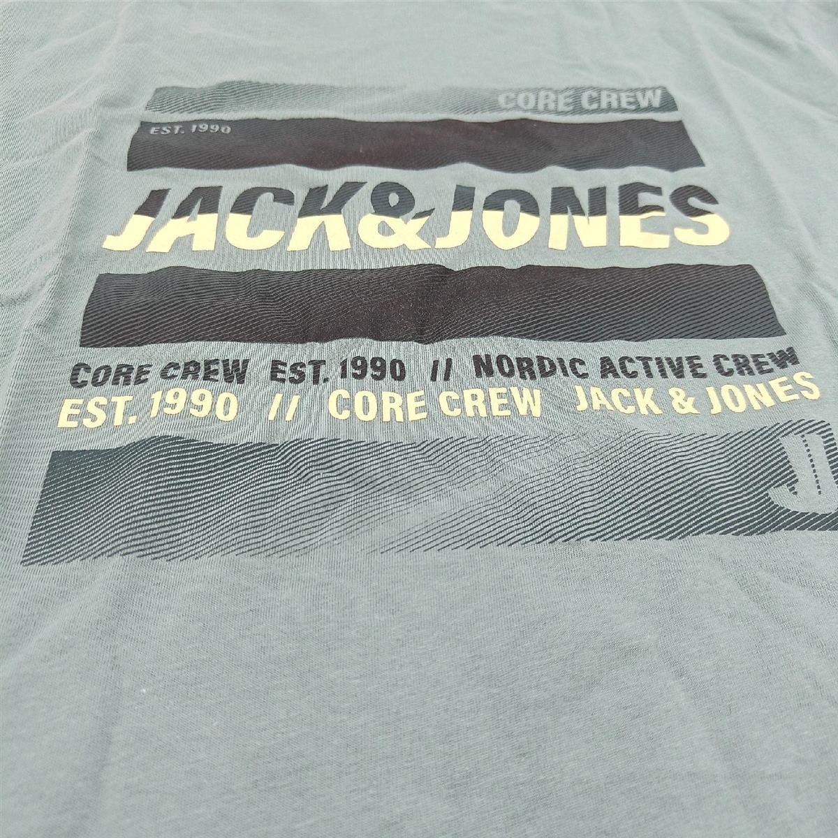 JACK & JONES Men's JCOARC Tee SS Crew Neck T-Shirt, Trellis, M