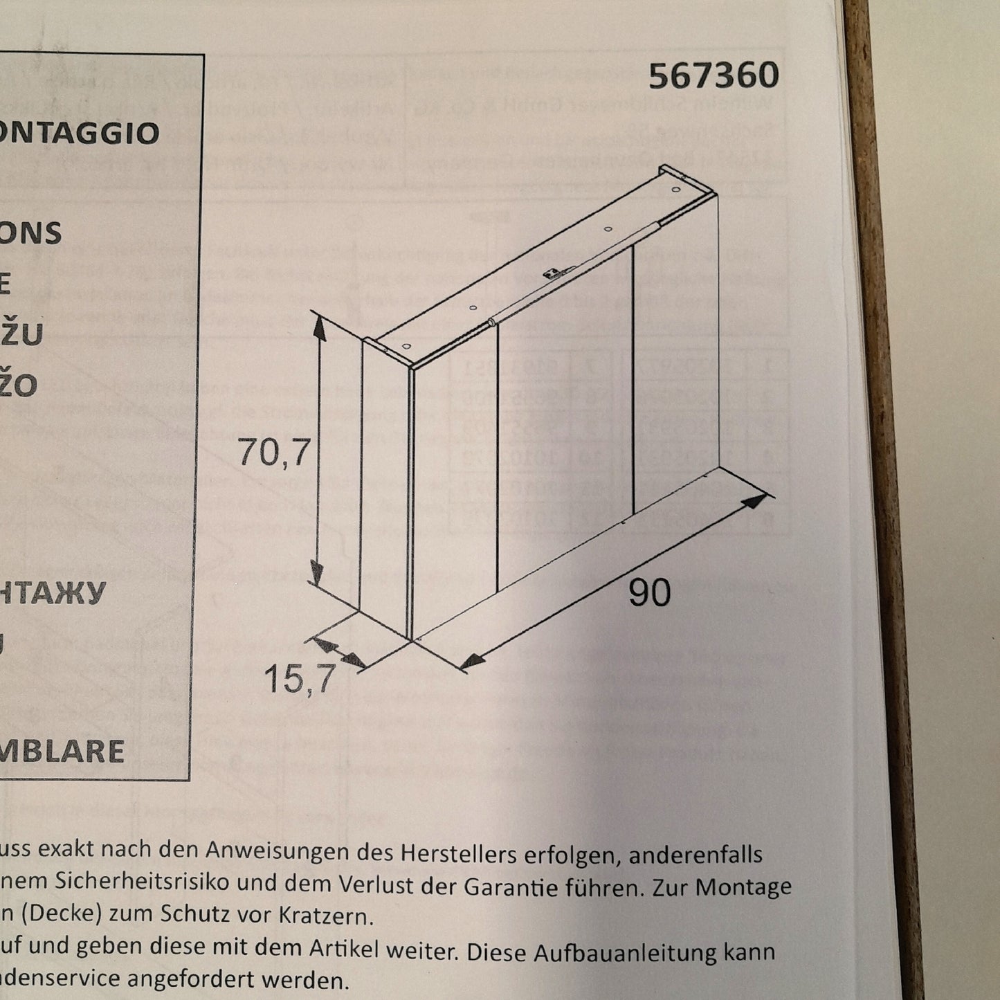 Schildmeyer Spiegelschrank Badmöbel Grace LED Beleuchtung MDF Weiß Breite