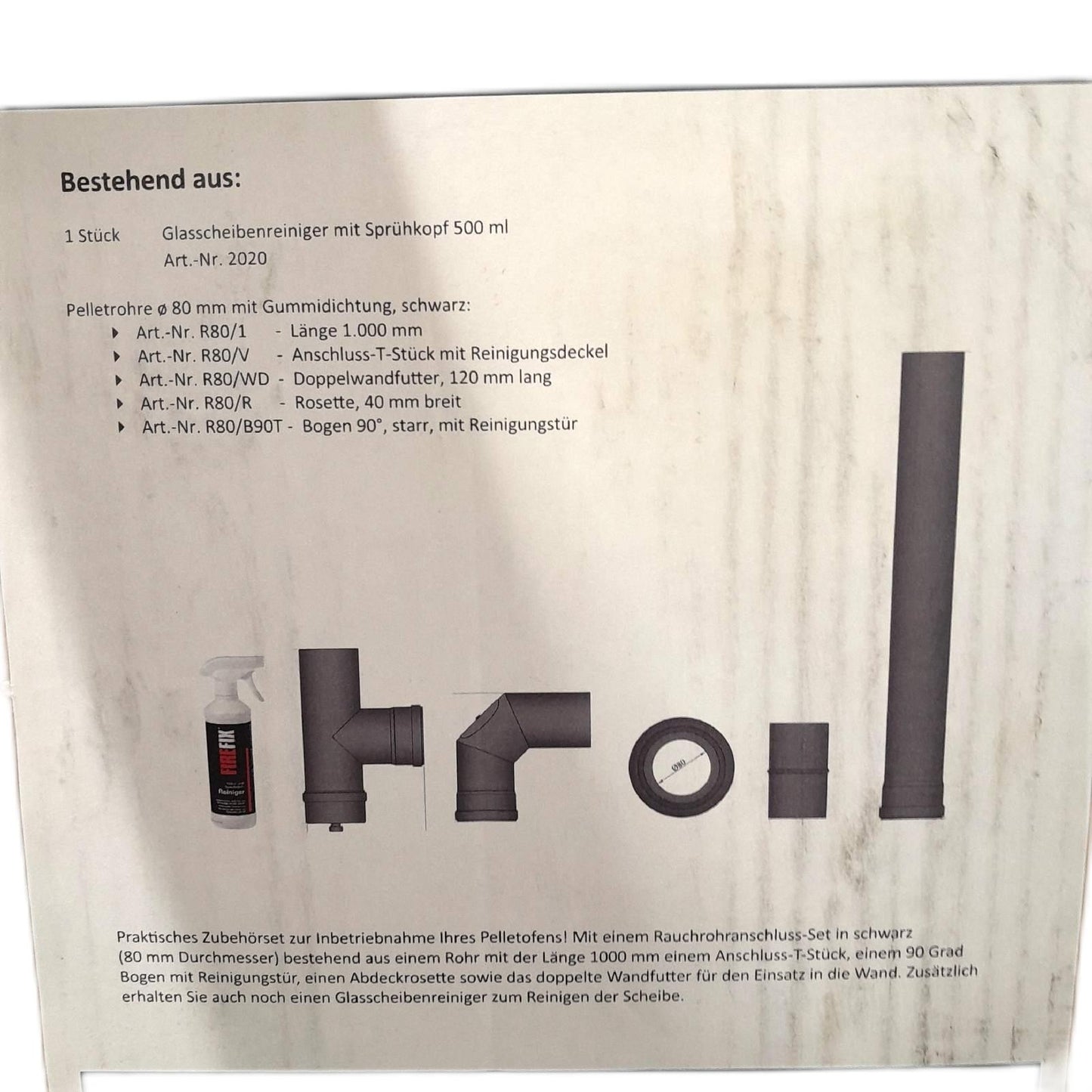 Ofenzubehör Set Ofen und Kamin Haushalt 12 Teile Geeignet für Pelletöfen Zubehör