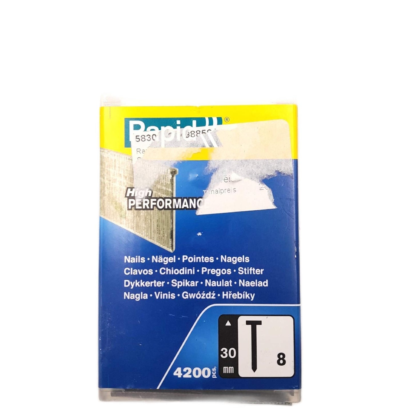 Rapid 5000184 Spitzen Nr. 8 30mm Länge 4200 Stück Verzinkter Draht Haute Nails (14,00)