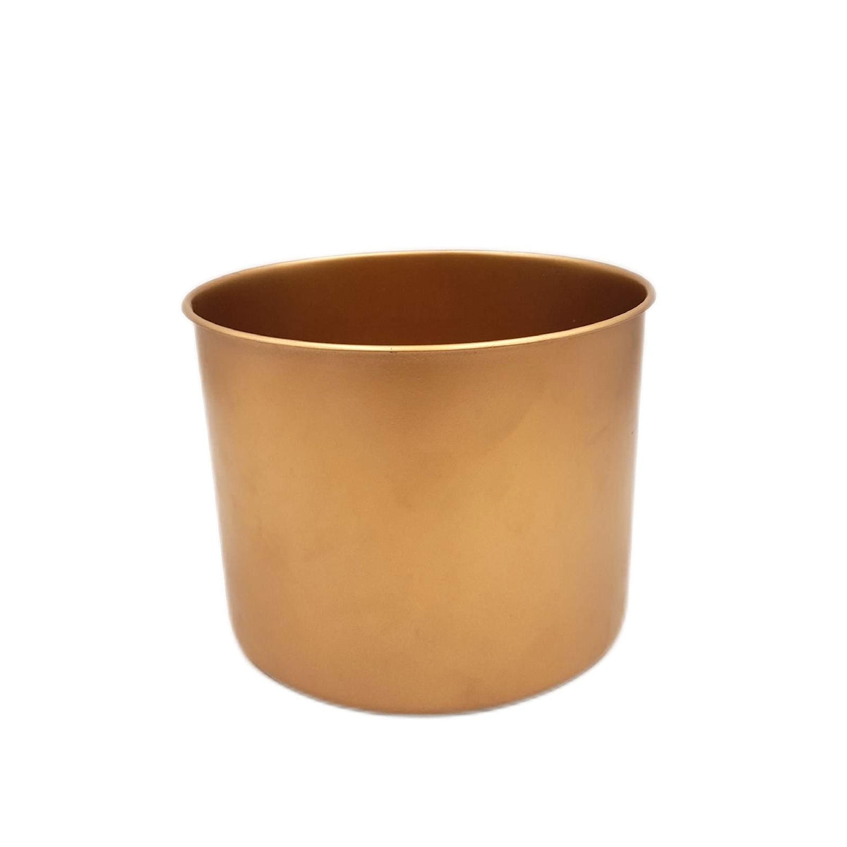 Übertopf Metall Pflanzgefäß Ø 24 x 50 cm Schwarz Gold rund elegant modern