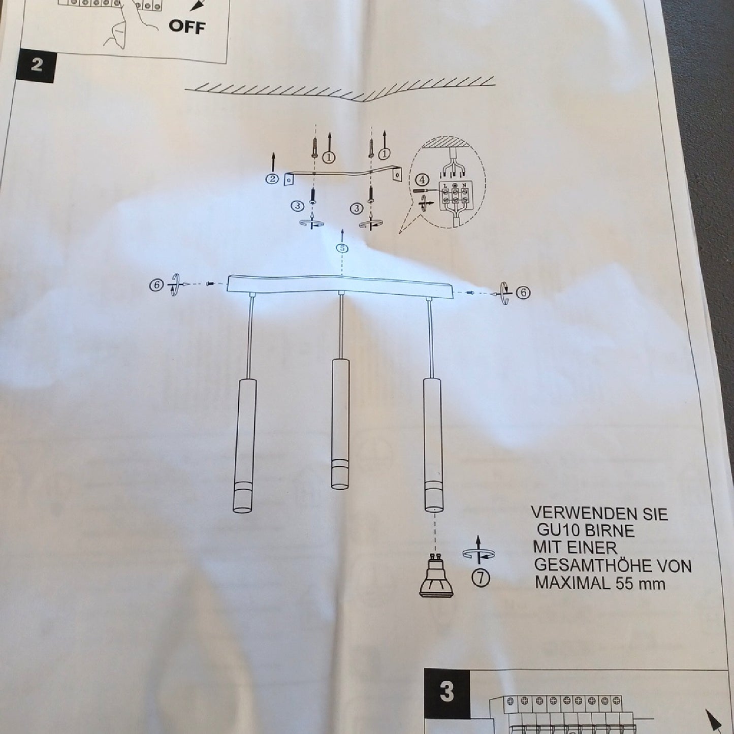 Pendelleuchte Joker Beleuchtung Innenleuchten 8 W Weiß GU10 energiesparend modern