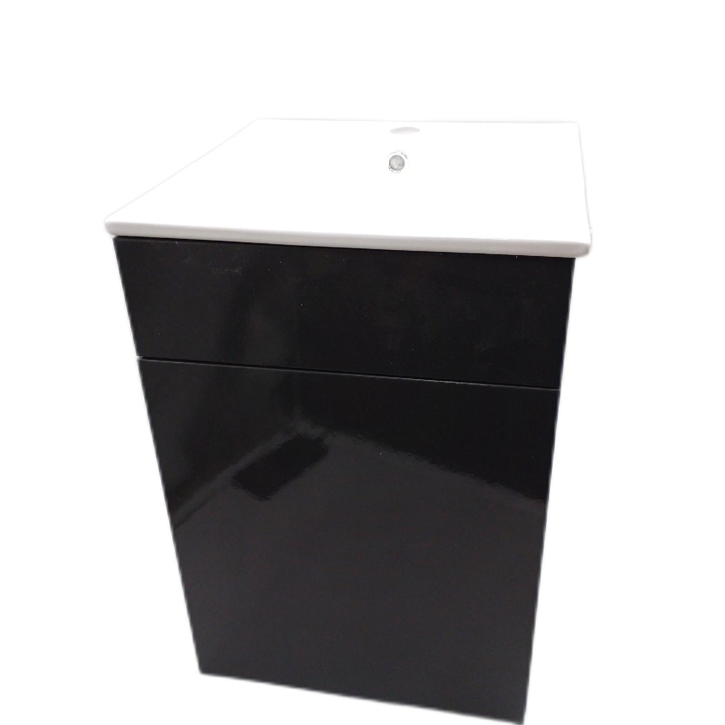Qubico Badmöbel Set Badezimmer Badmöbel Anthrazit Hochglanz Modern Elegant