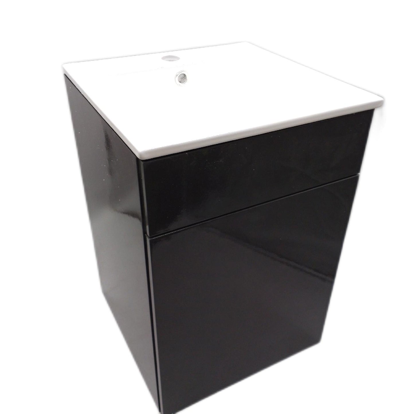 Qubico Badmöbel Set Badezimmer Badmöbel Anthrazit Hochglanz Modern Elegant