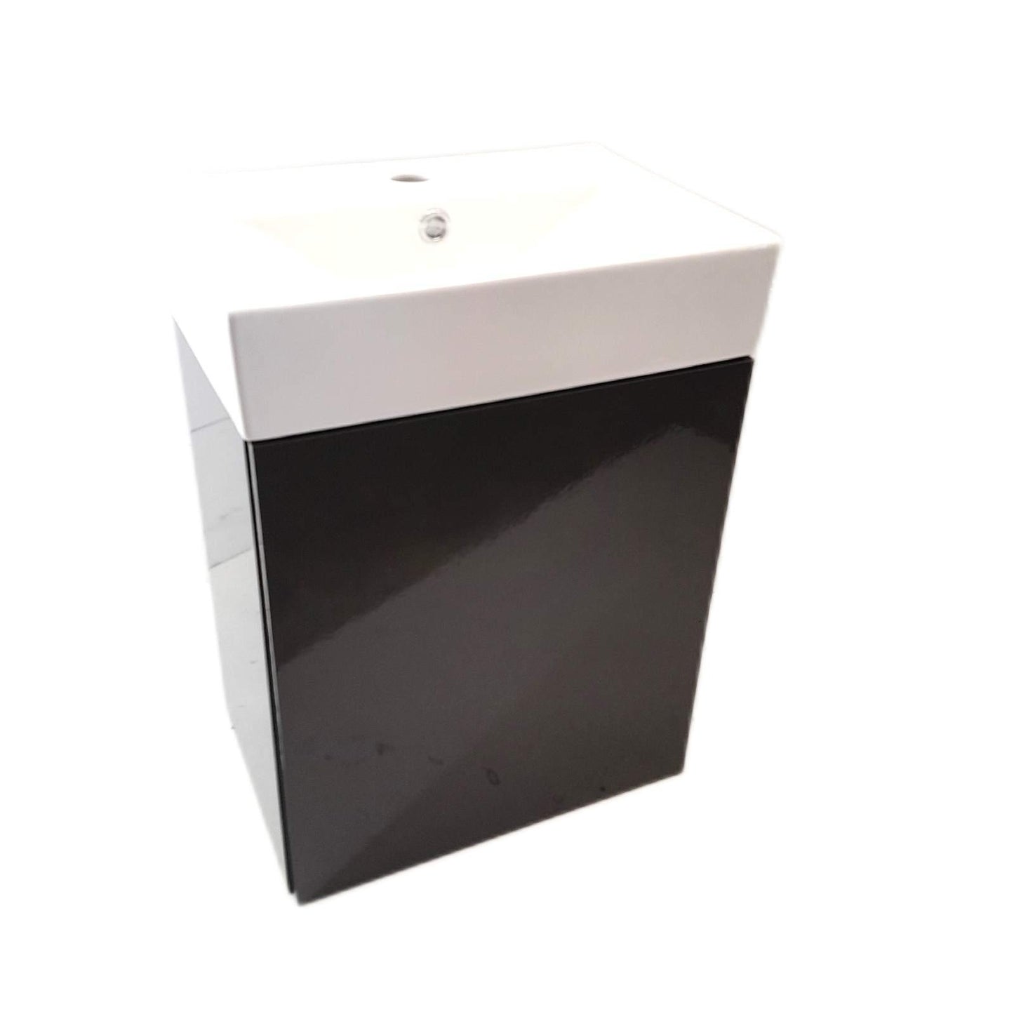 Badmöbel Set Badezimmer Möbel Anthrazit Hochglanz Kompakt Modern Platzsparend Tiny Badezimmer