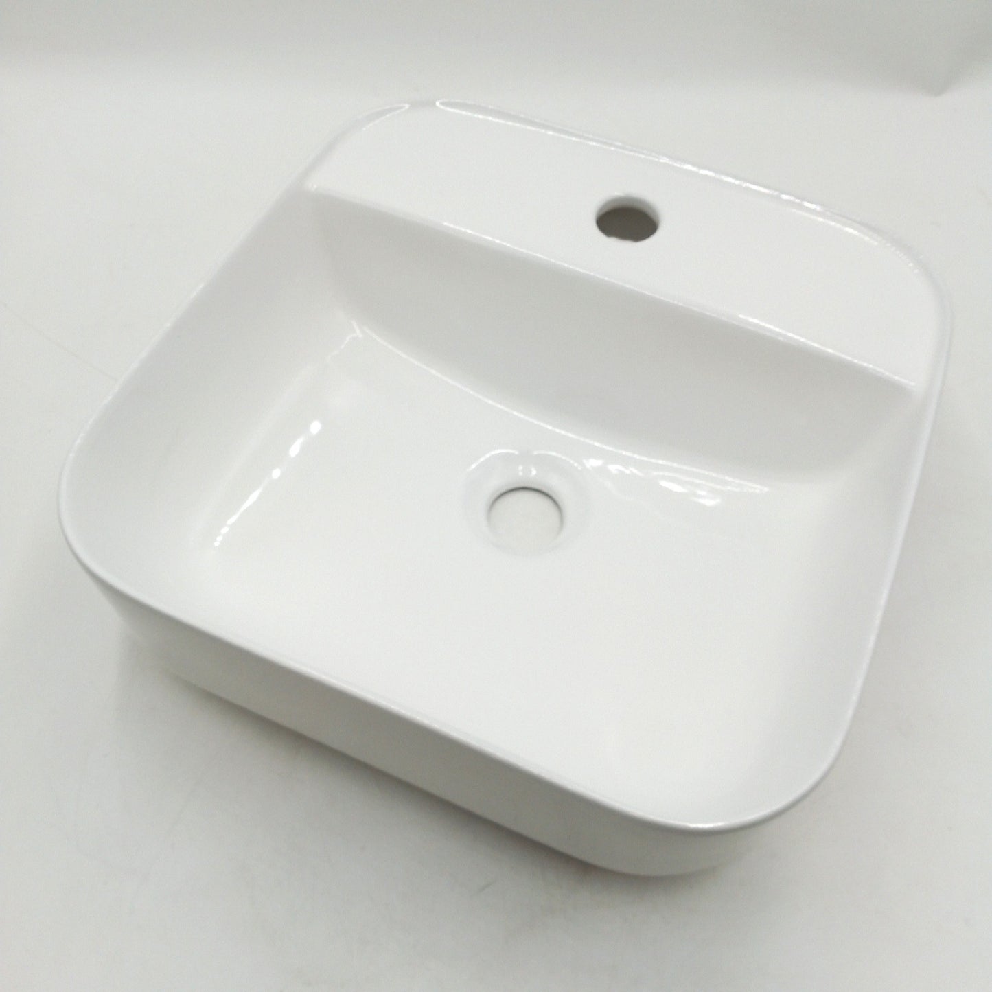 Riva Look Aufsatzwaschbecken Badmöbel Keramik Weiß Modernes Design 39