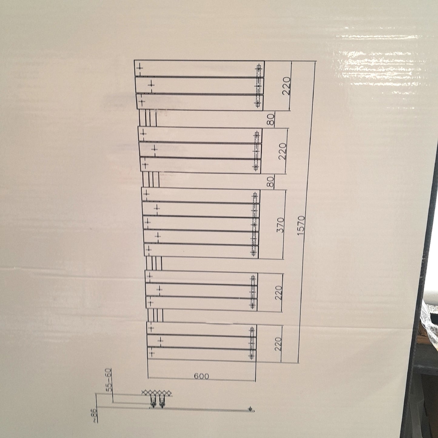 Camargue Heizkörper Bad Atakama 60 x 156 cm Weiß Design Heizgerät für angene