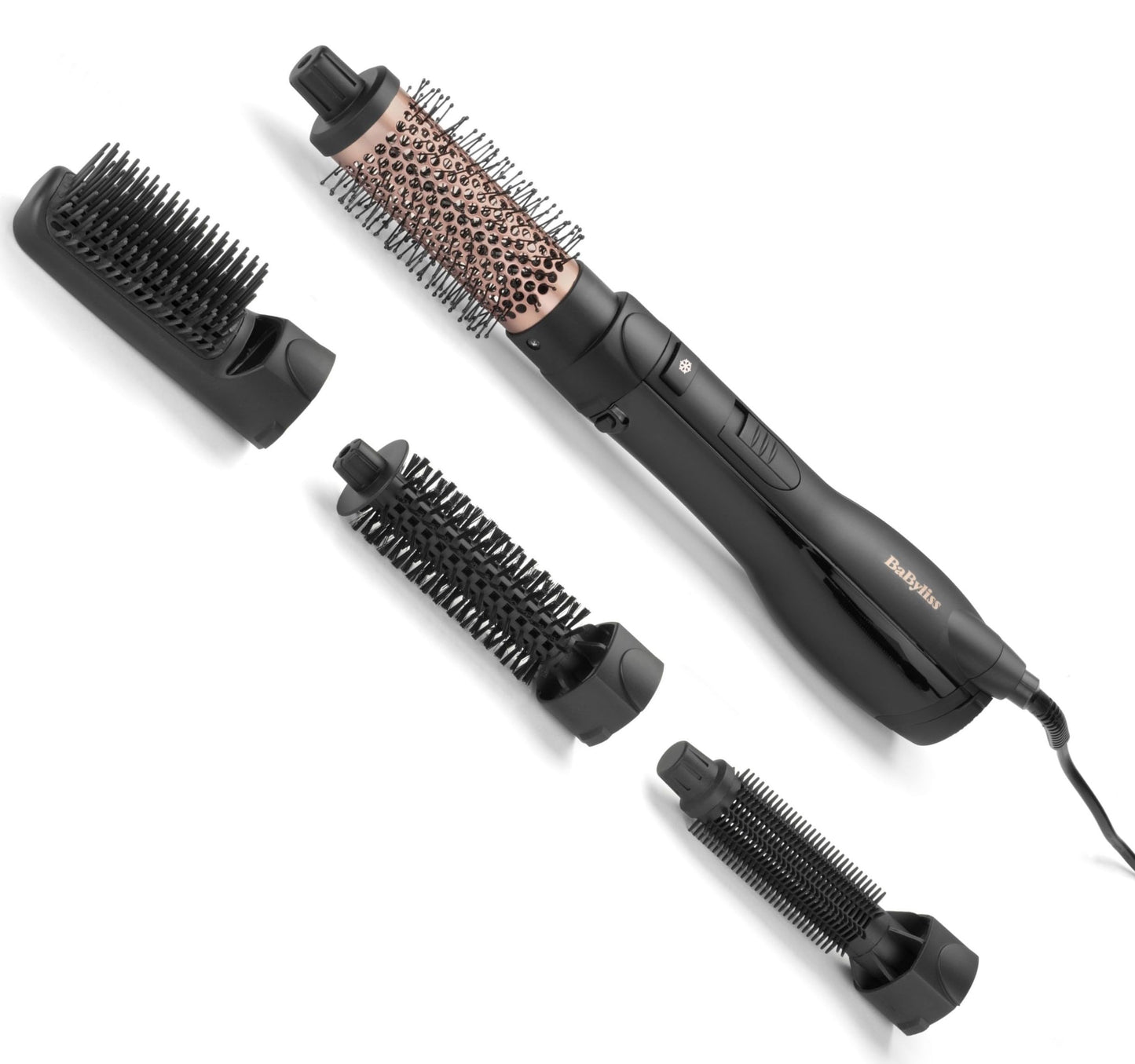 BaByliss Smooth Finish 1200 WarmluftbÃ¼rste 5 AufsÃ¤tzen VolumenFormenGlÃ¤tten 3