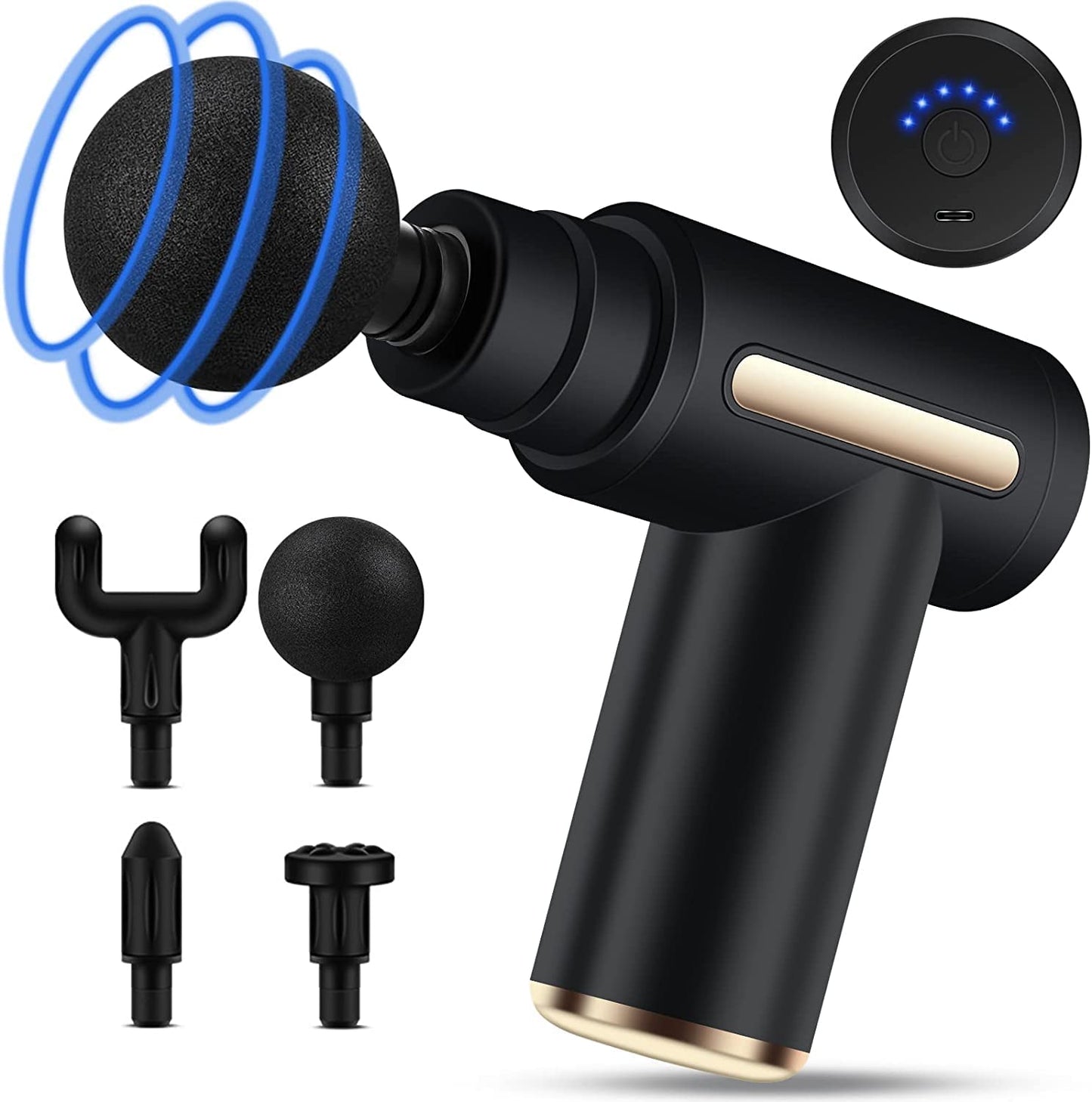 Uplayteck Massagepistole Muskel Massagegerät Mini Ultra Leise 35DB Tragbar