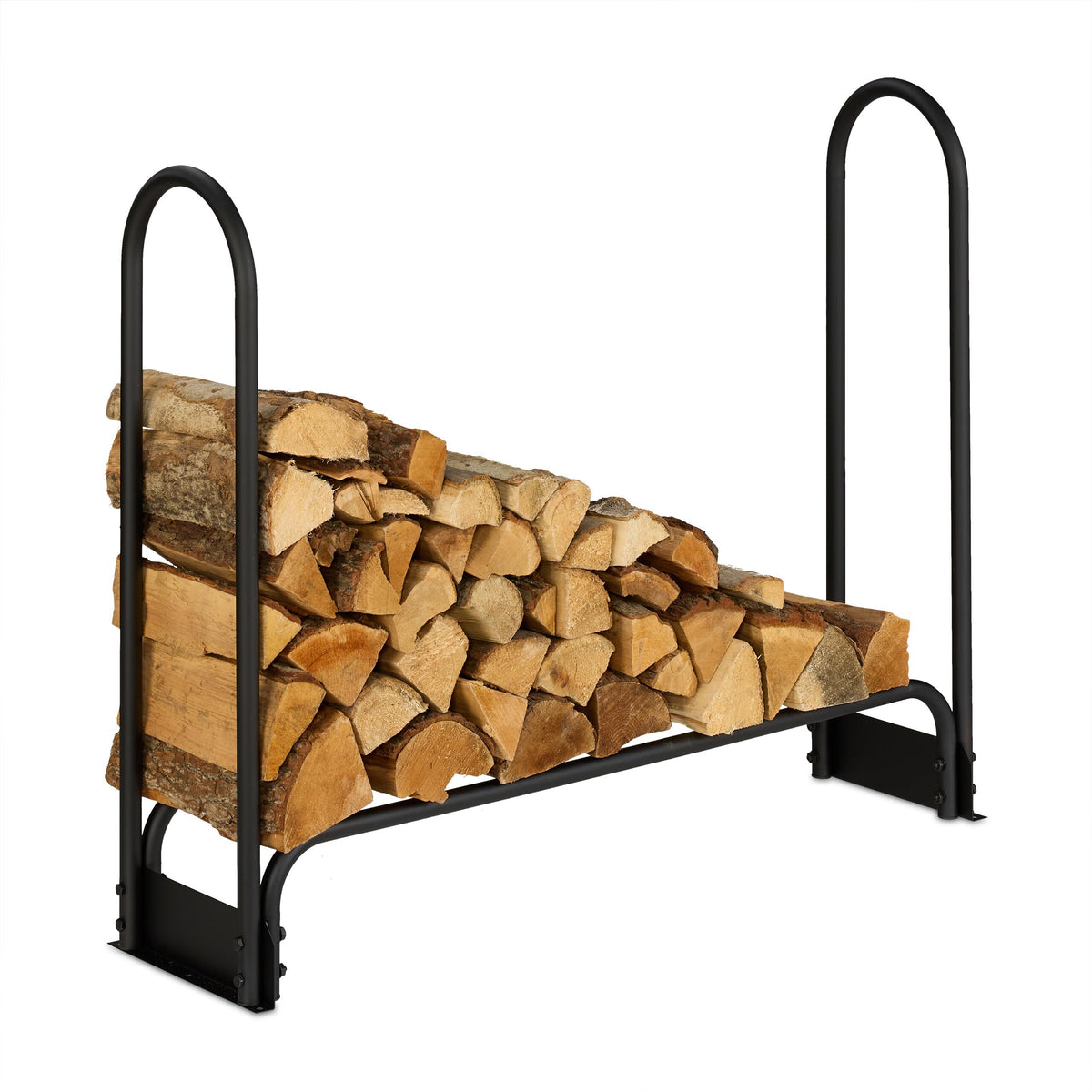 Relaxdays Kaminholzregal Holzlege H 90 x B 110 x T 29 cm zur Holzlagerung innen und außen