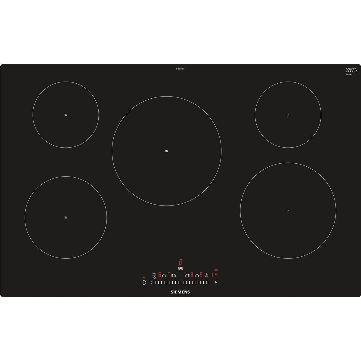 SIEMENS Induktions-Kochfeld EH801FVB1E, 80 cm, schwarz