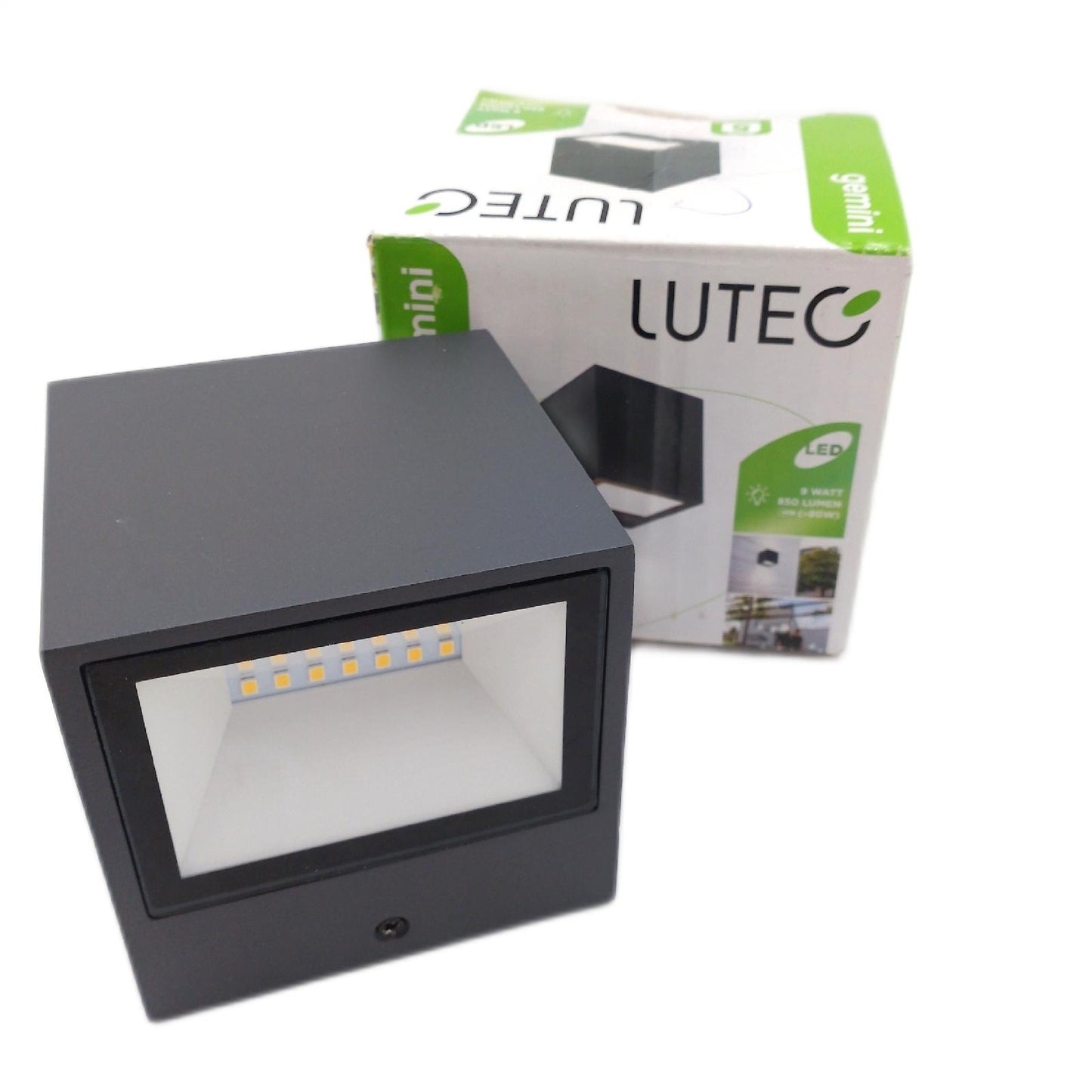 LED Außenwandleuchte Beleuchtung Gemini 9 W Anthrazit energieeffizient modern langlebig