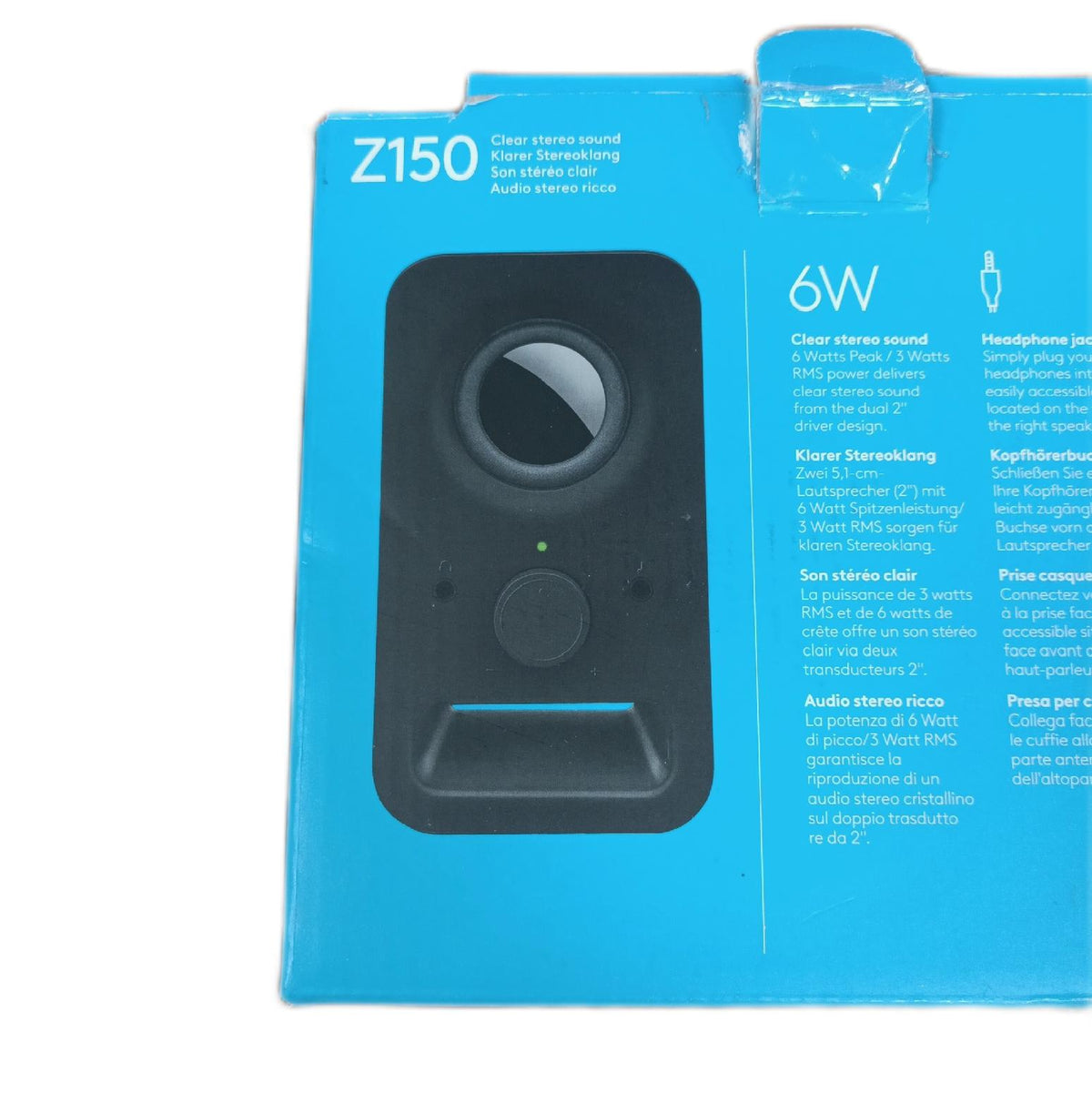 Logitech Lautsprecher PC Audio Z150 Stereo System Soundqualität Spitzenleistung