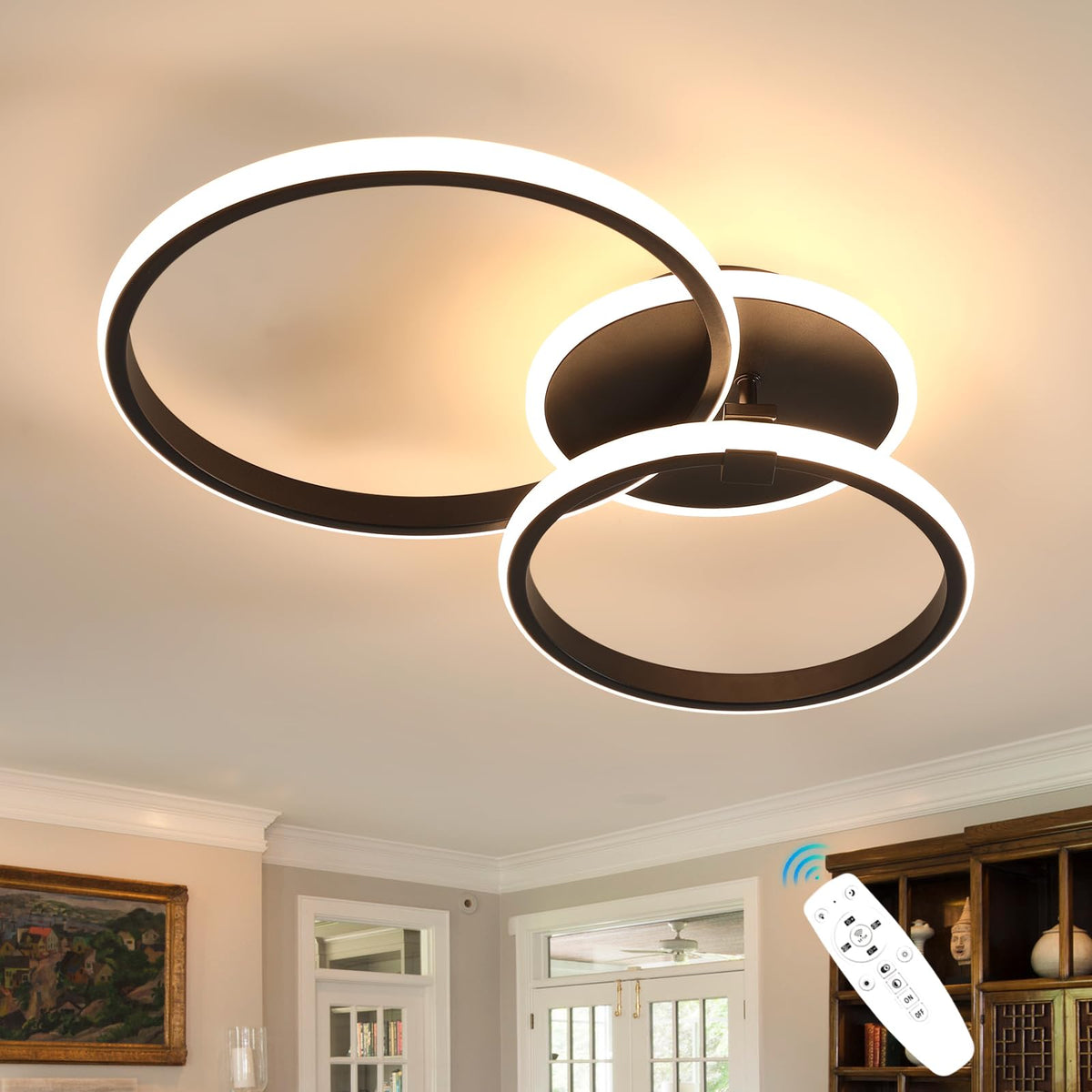 Comely Moderne Runde Deckenlampe LED 42W Deckenleuchte Dimmbar Mit Fernbedienung