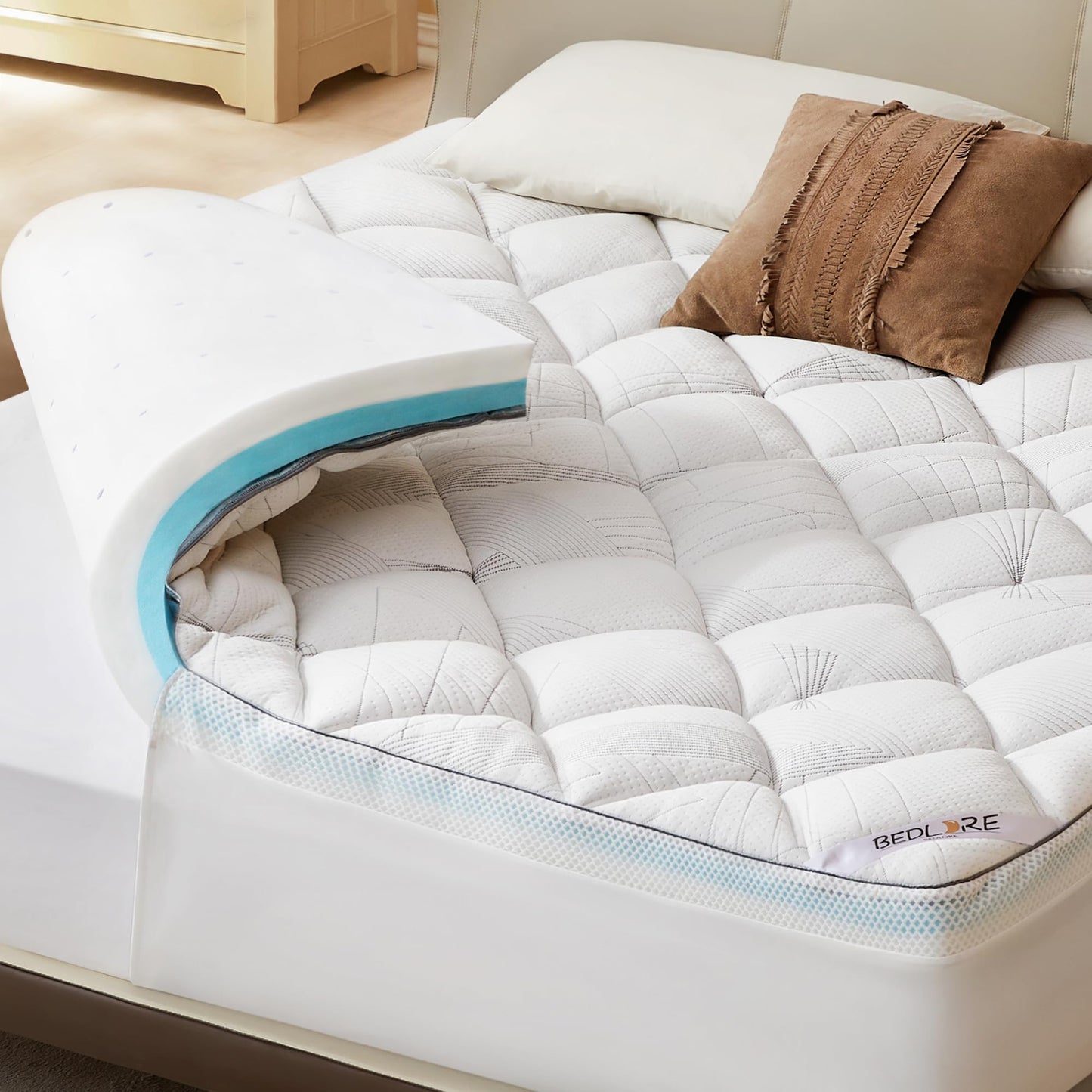 BEDLORE Matratz Topper Schlafzimmer Zubehör 140 200 cm Komfort Linderung Bedding