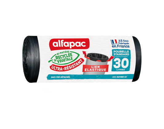 Alfapac Beutelspender Haushaltsbedarf 15 Gleitschienen 30 Liter Elastisches Band Zubehör