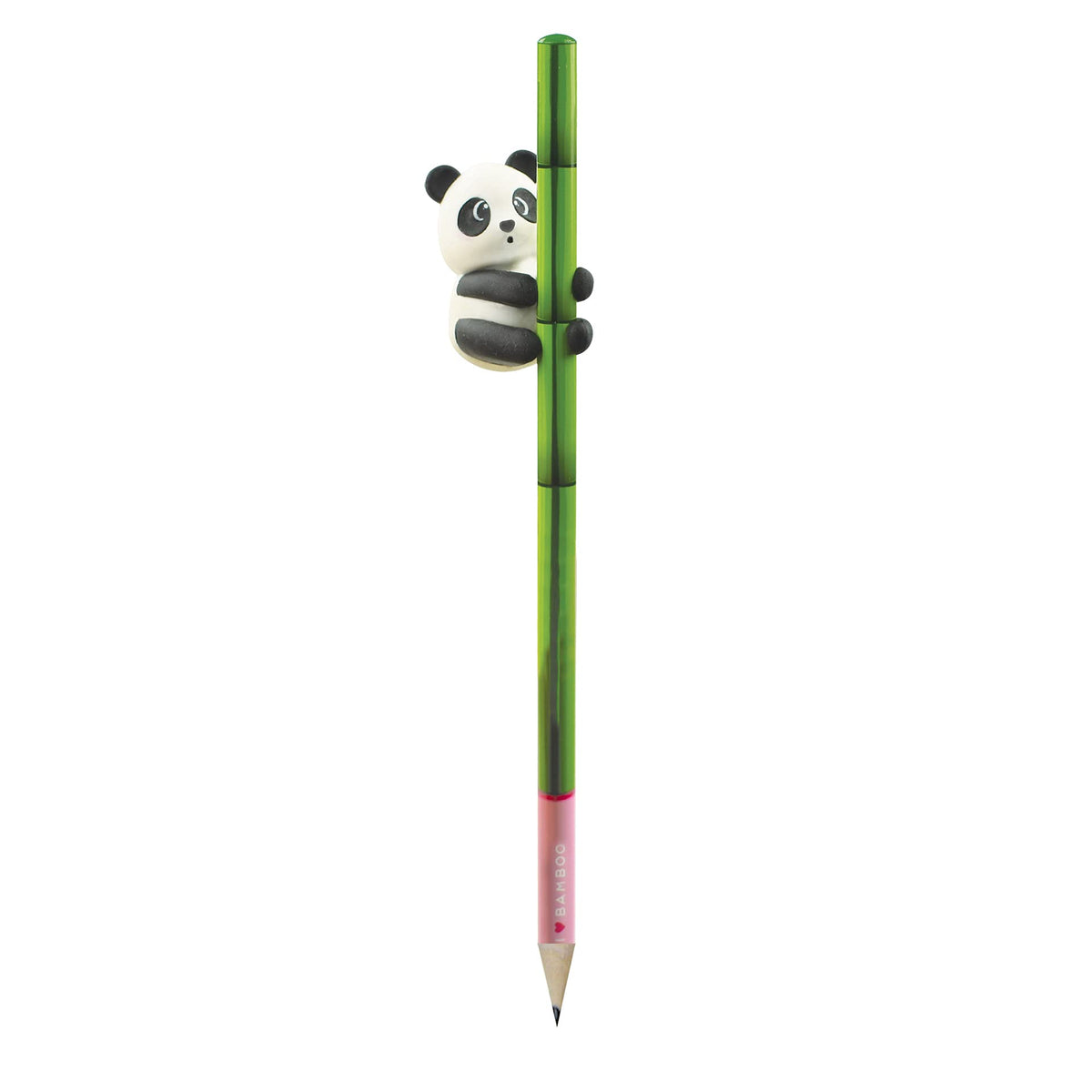 Legami Bleistift mit Radiergummi I Love Bamboo 07 cm H18 cm Mina HB Variant Panda