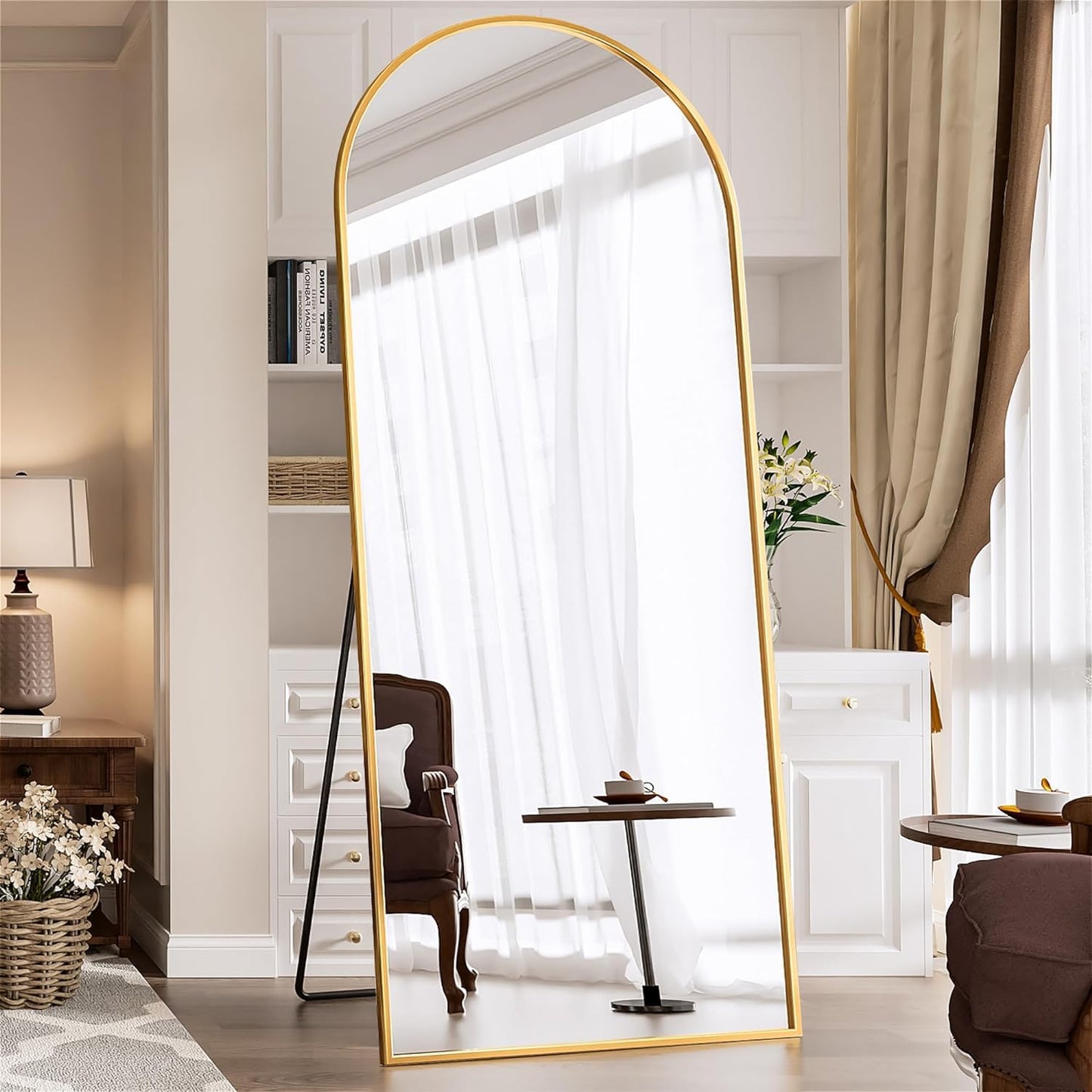 Antok Ganzkörperspiegel Standspiegel Wohnaccessoires Gewölbter Spiegel Groß voller
