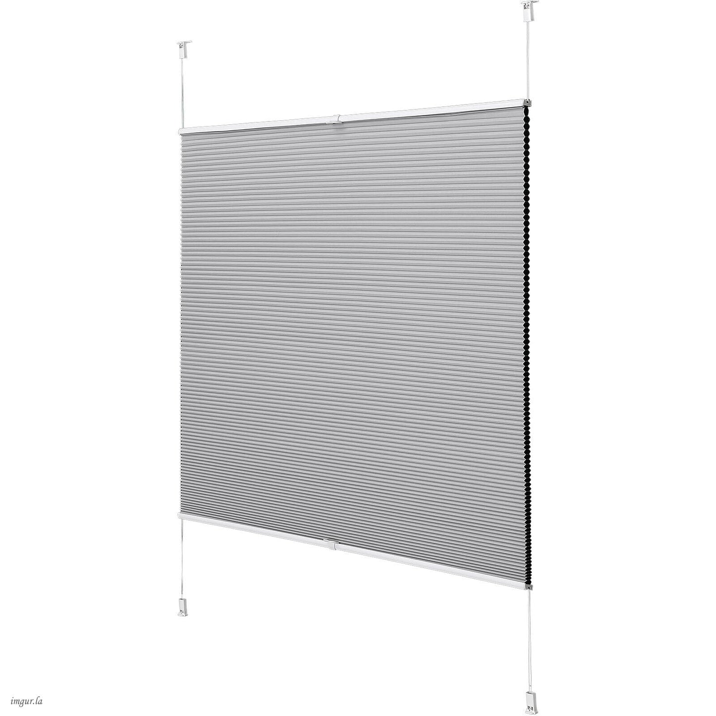 Joydeco Wabenplissee Fensterdekoration Gardinen Zweifarbig Grau Verdunklung
