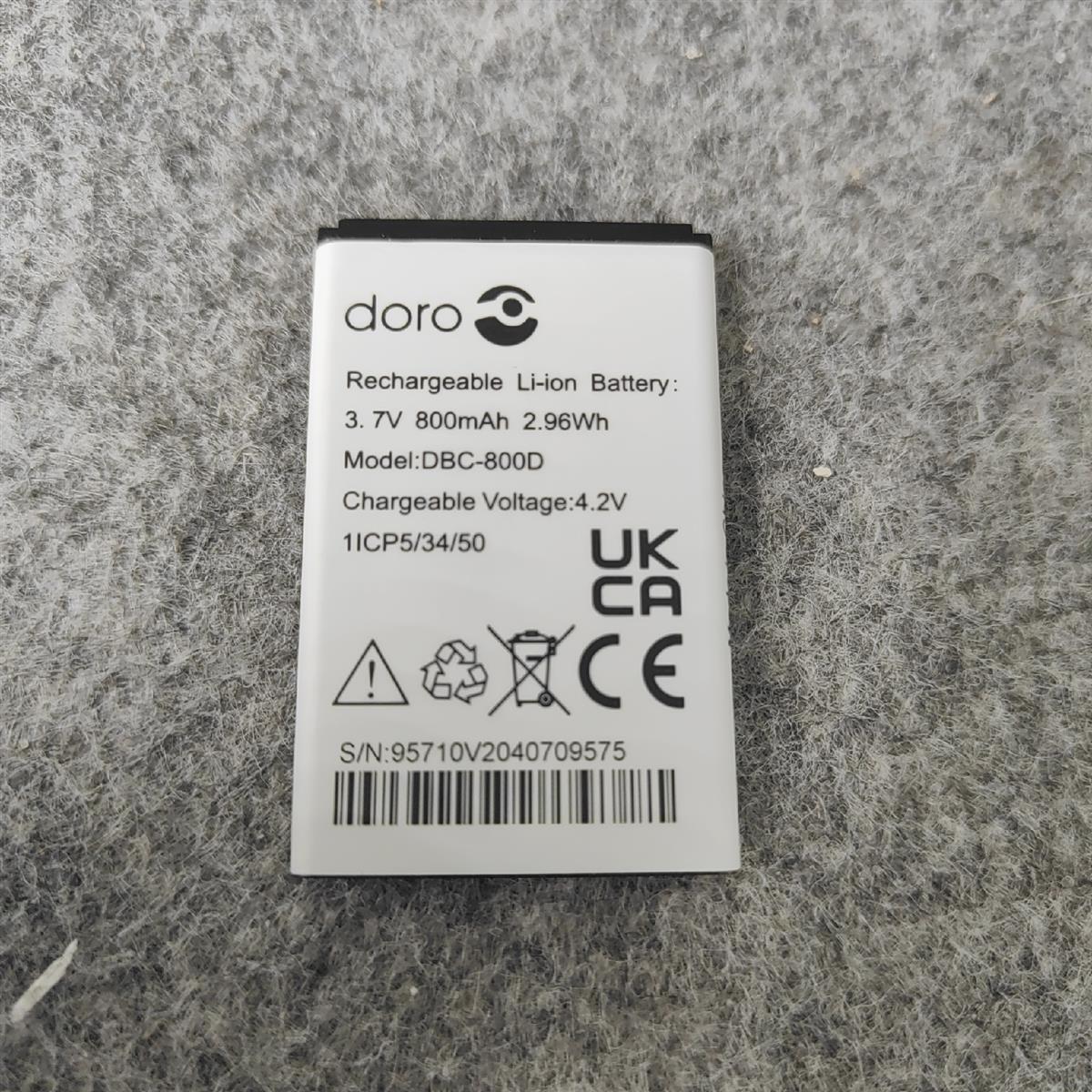 Doro Ersatzakku Zubehör Telefon 603x 605x Akkutausch Lithium Polymer Technologie