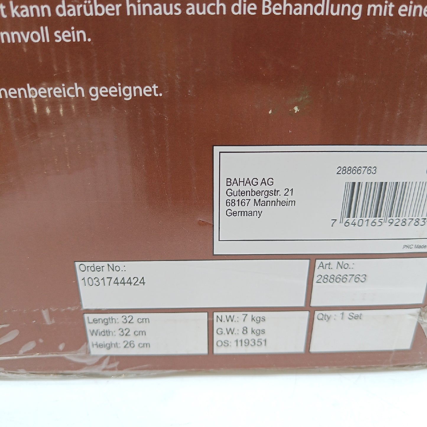 WPC Klickfliese Bodenbelag Terrassenfliesen Marone 30 x 30 x